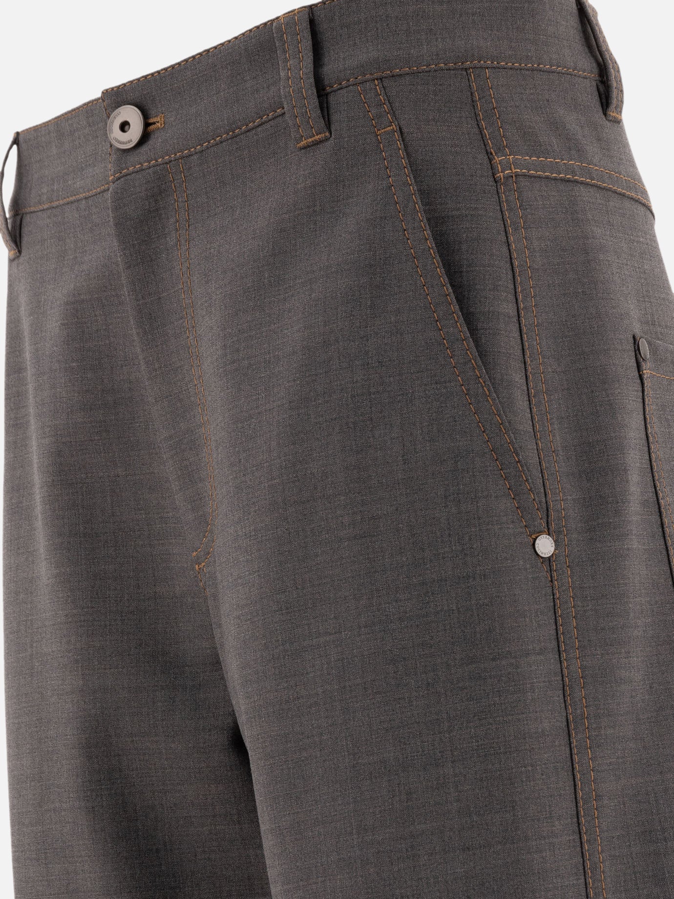 Pantaloni in lana "Soft Curved"