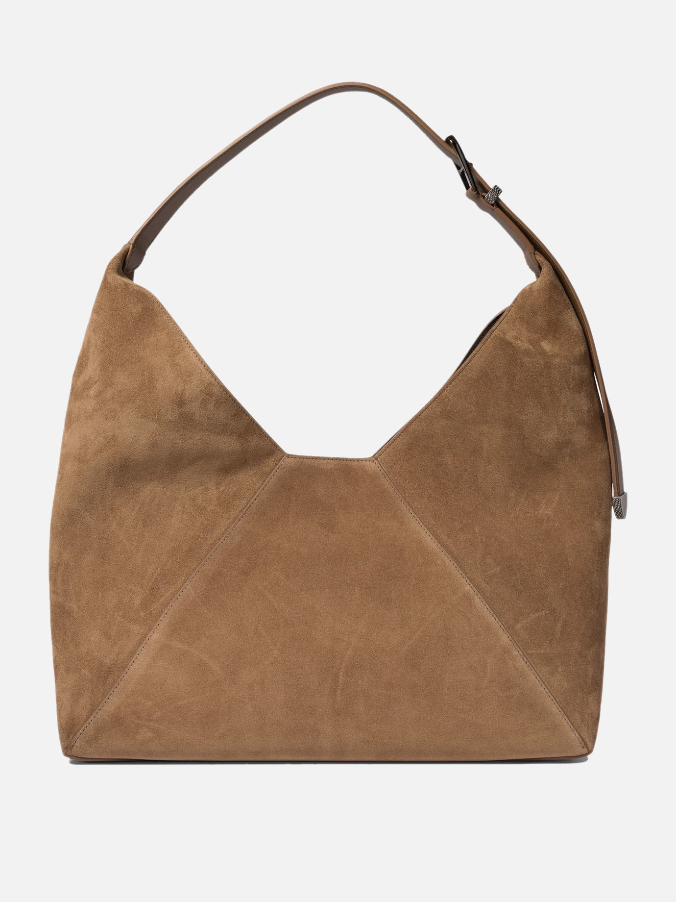 Borsa hobo in vitello scamosciato