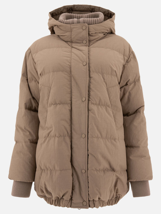 Down jackets Solid colour  Beige - Brunello Cucinelli Women | PLP | VIETTI Online Store 
