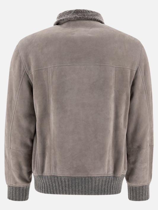 Giacche shearling Solid colour  Grigio - Brunello Cucinelli Uomo | PLP | VIETTI Online Store | 2
