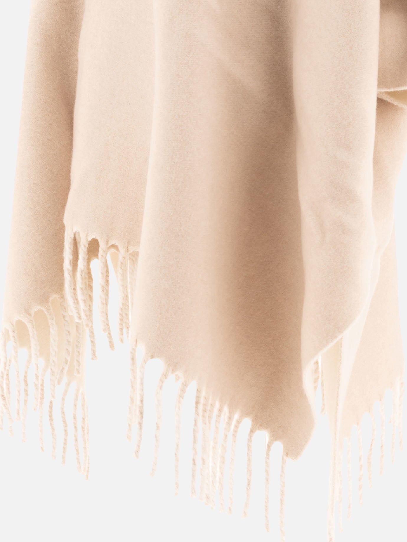 Poncho in maglia double di lana e cashmere