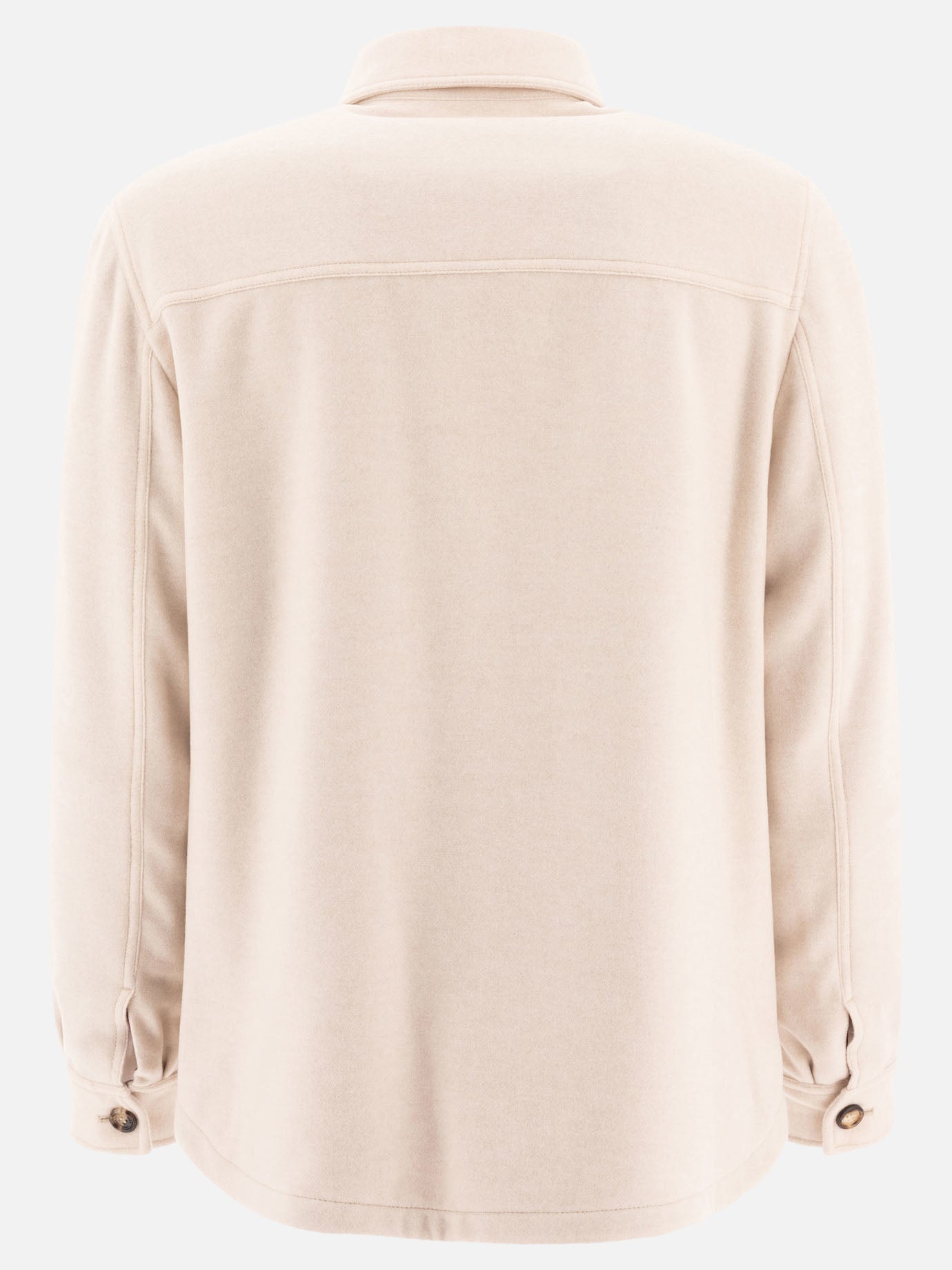 Giacche overshirt Solid colour  Beige - Brunello Cucinelli Uomo | PDP | VIETTI Online Store | Zoom-Modal_2
