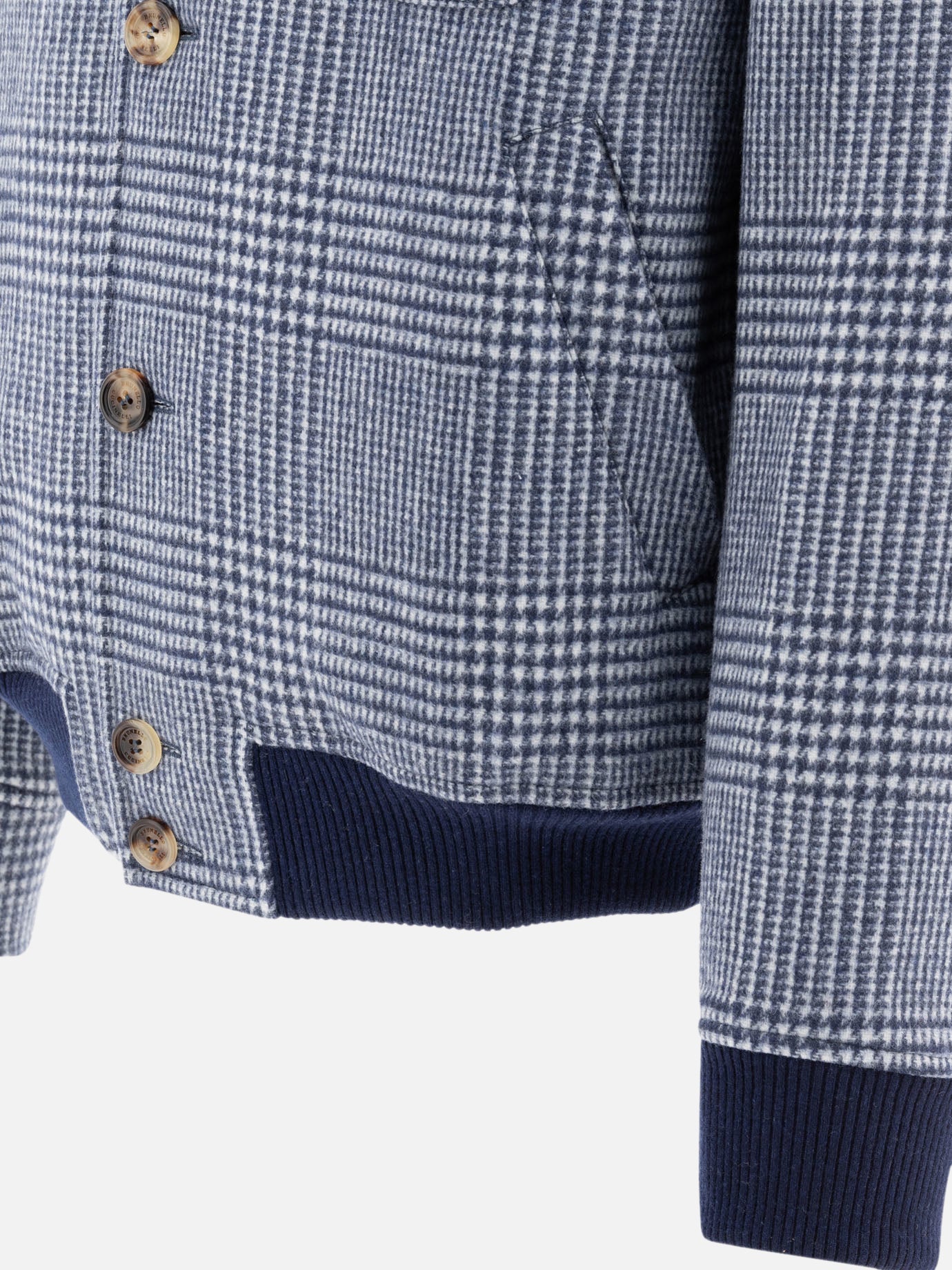 Brunello Cucinelli Shirt-style bomber jacket Blue