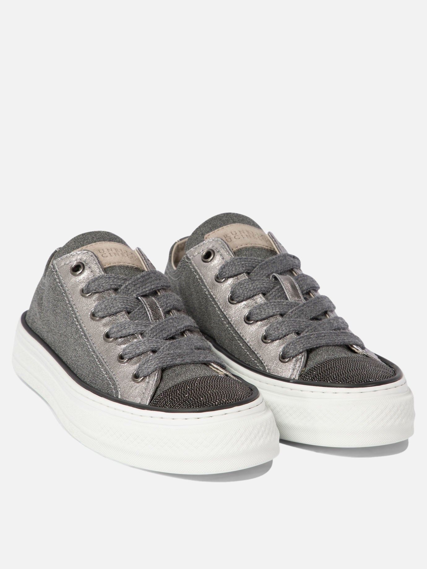 Brunello Cucinelli Sneakers with monili Grey