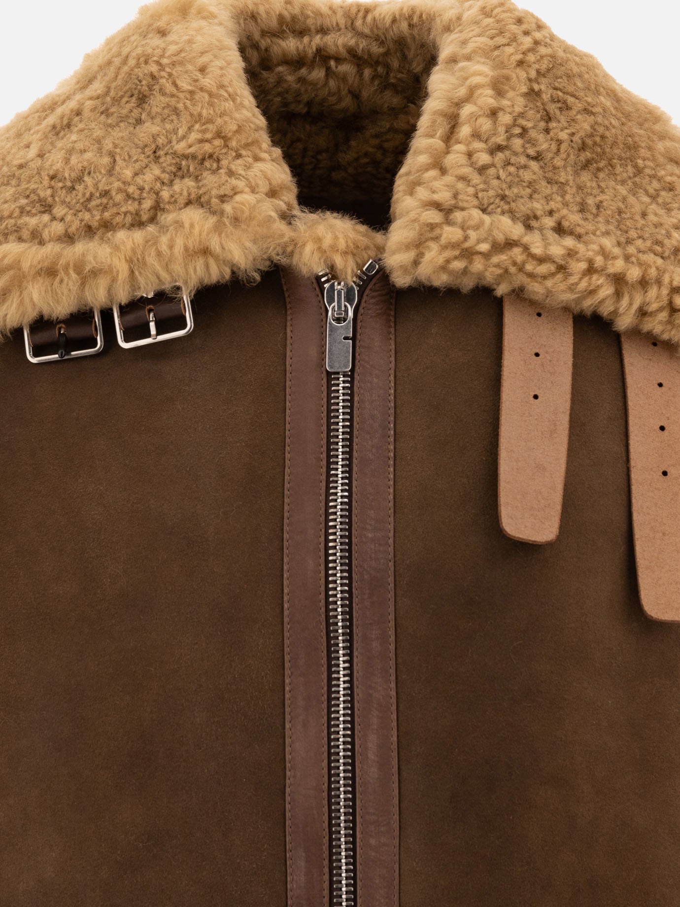 Giacche shearling Solid colour  Marrone - Burberry Uomo | PDP | VIETTI Online Store | thumbnail_3