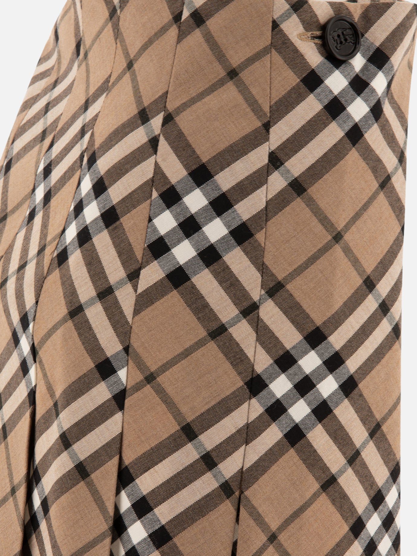 Burberry Check wool blend mini kilt Beige