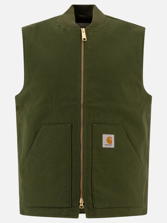 Carhartt WIP Vest jacket with patch logo Green