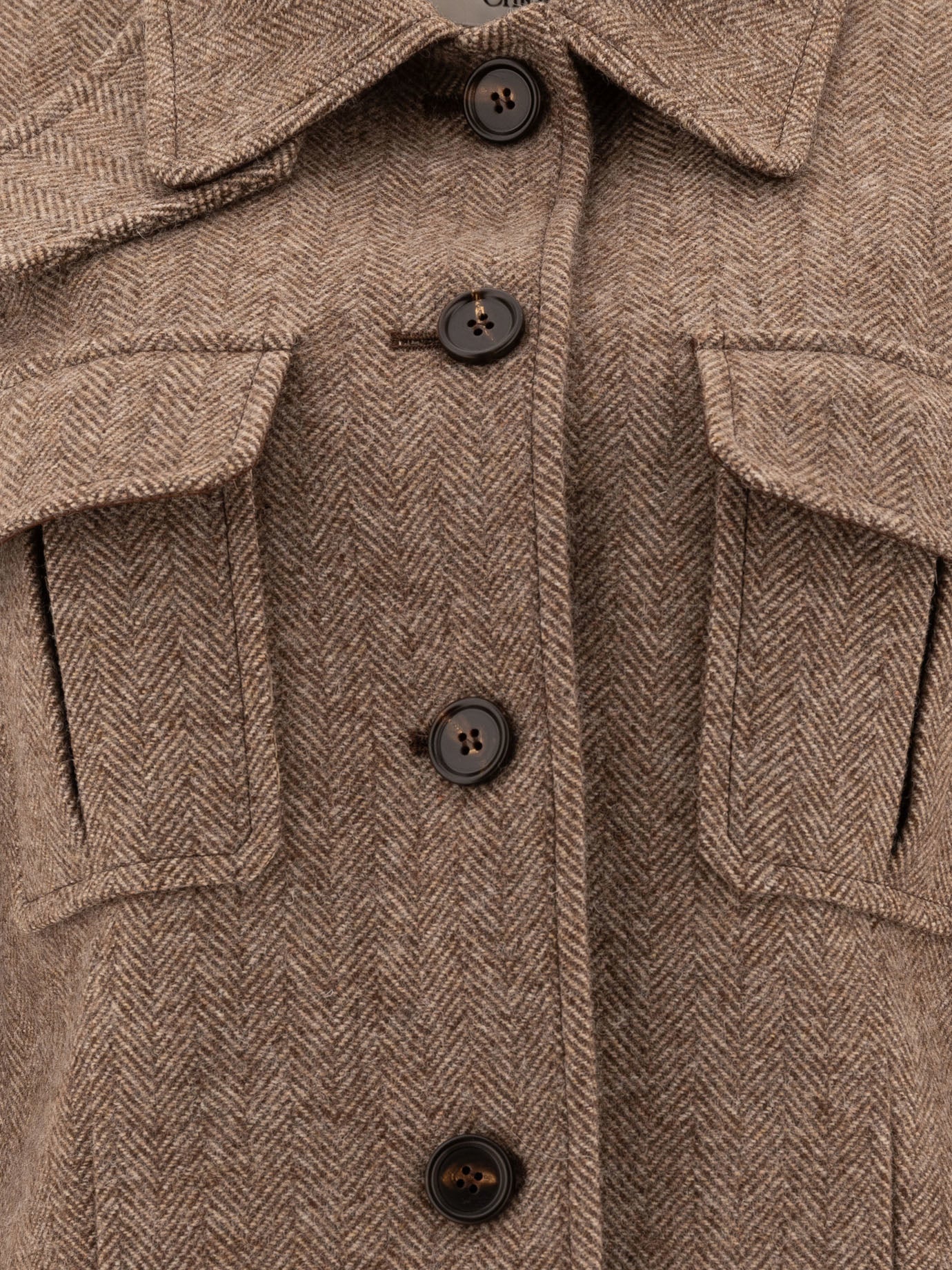 Quilted & Utility Jackets Herringbone  Brown - Chloé Women | PDP | VIETTI Online Store | thumbnail_3