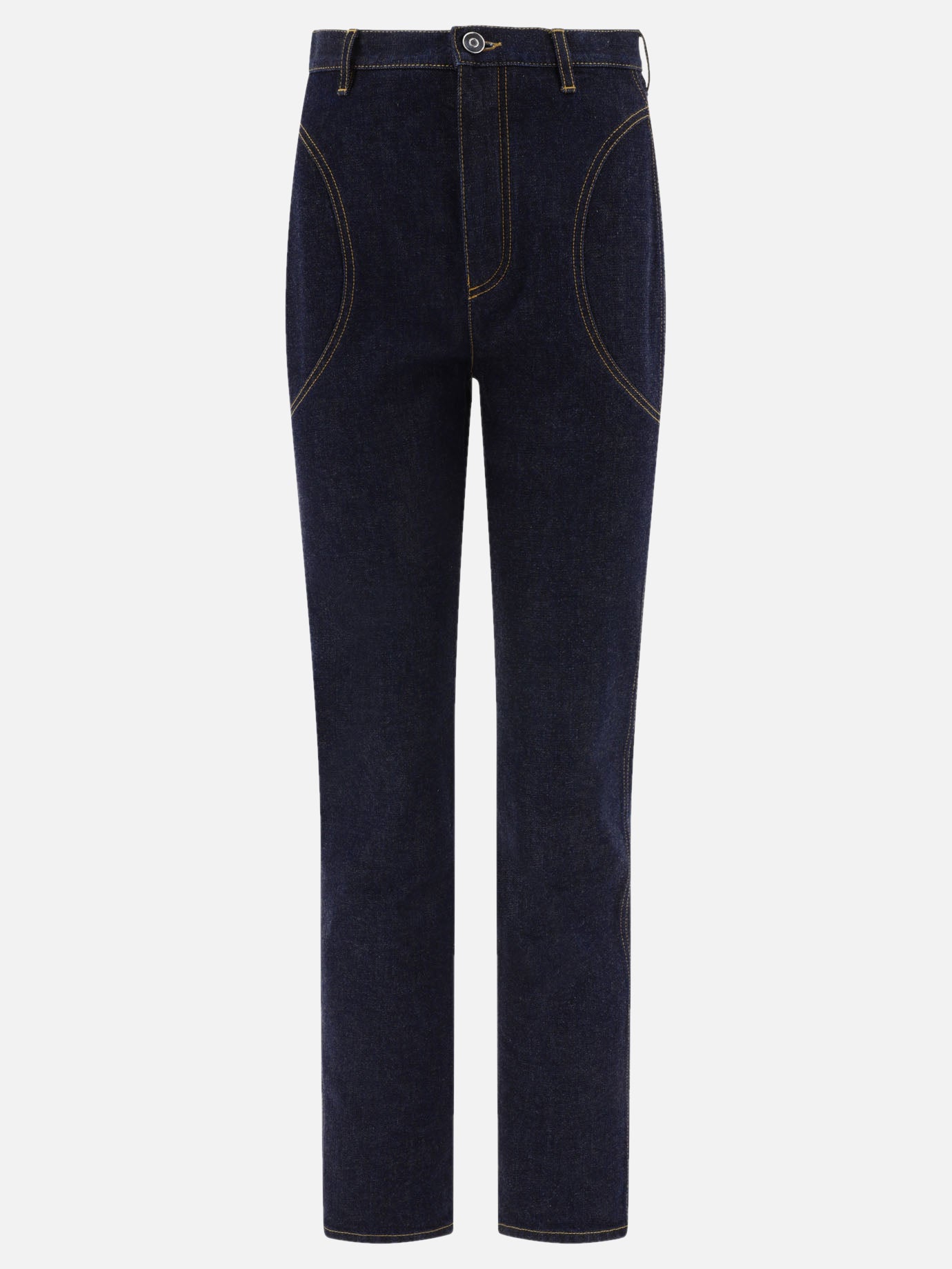 Jeans a gamba dritta Denim  Blu - Alaïa Donna | PDP | VIETTI Online Store | Zoom-Modal
