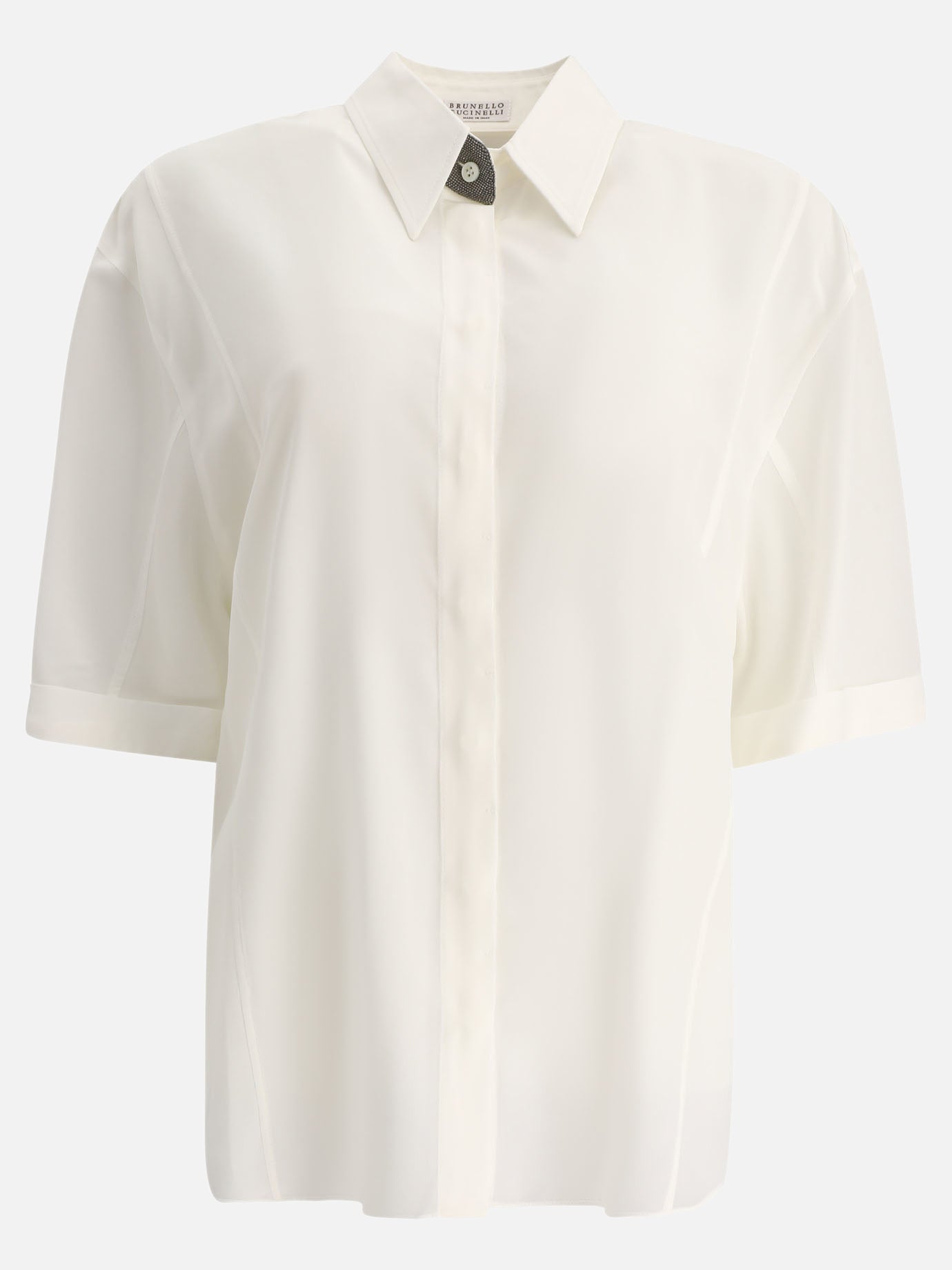 Casual shirts Solid colour  White - Brunello Cucinelli Women | PDP | VIETTI Online Store | thumbnail