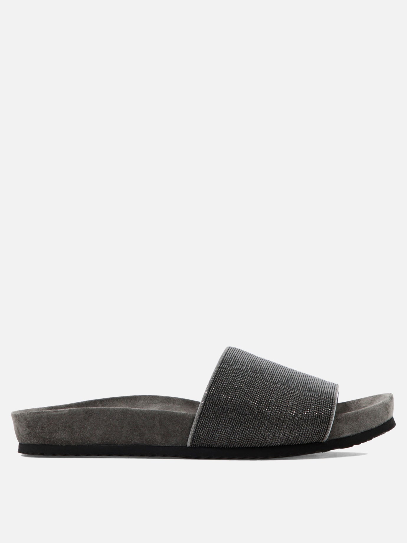Sandali bassi 100% leather 100% rubber  Grigio - Brunello Cucinelli Donna | PDP | VIETTI Online Store | thumbnail