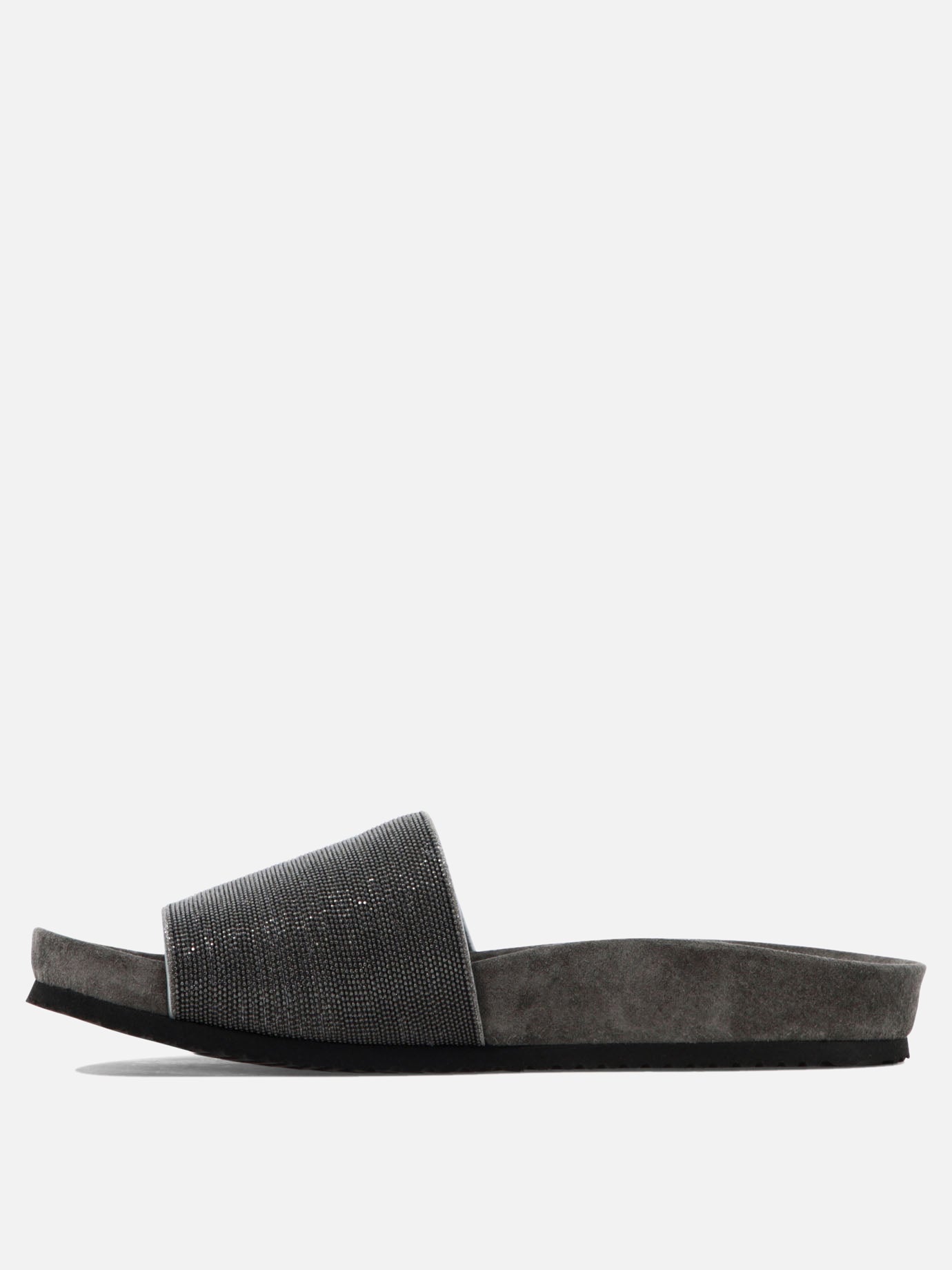 Sandali bassi 100% leather 100% rubber  Grigio - Brunello Cucinelli Donna | PDP | VIETTI Online Store | thumbnail_3