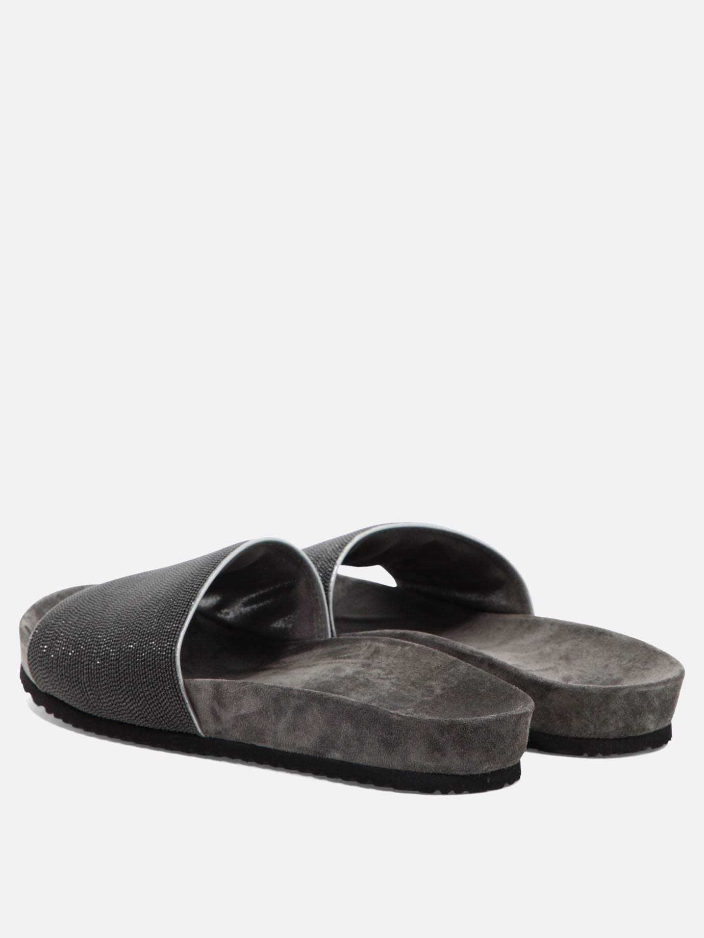 Sandali bassi 100% leather 100% rubber  Grigio - Brunello Cucinelli Donna | PDP | VIETTI Online Store | thumbnail_4