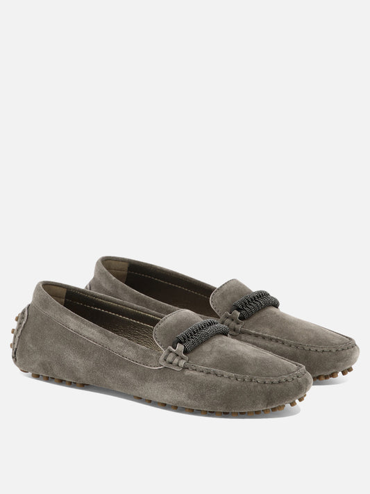 Mocassini 100% suede - 100% rubber  Marrone - Brunello Cucinelli Donna | PLP | VIETTI Online Store | 2
