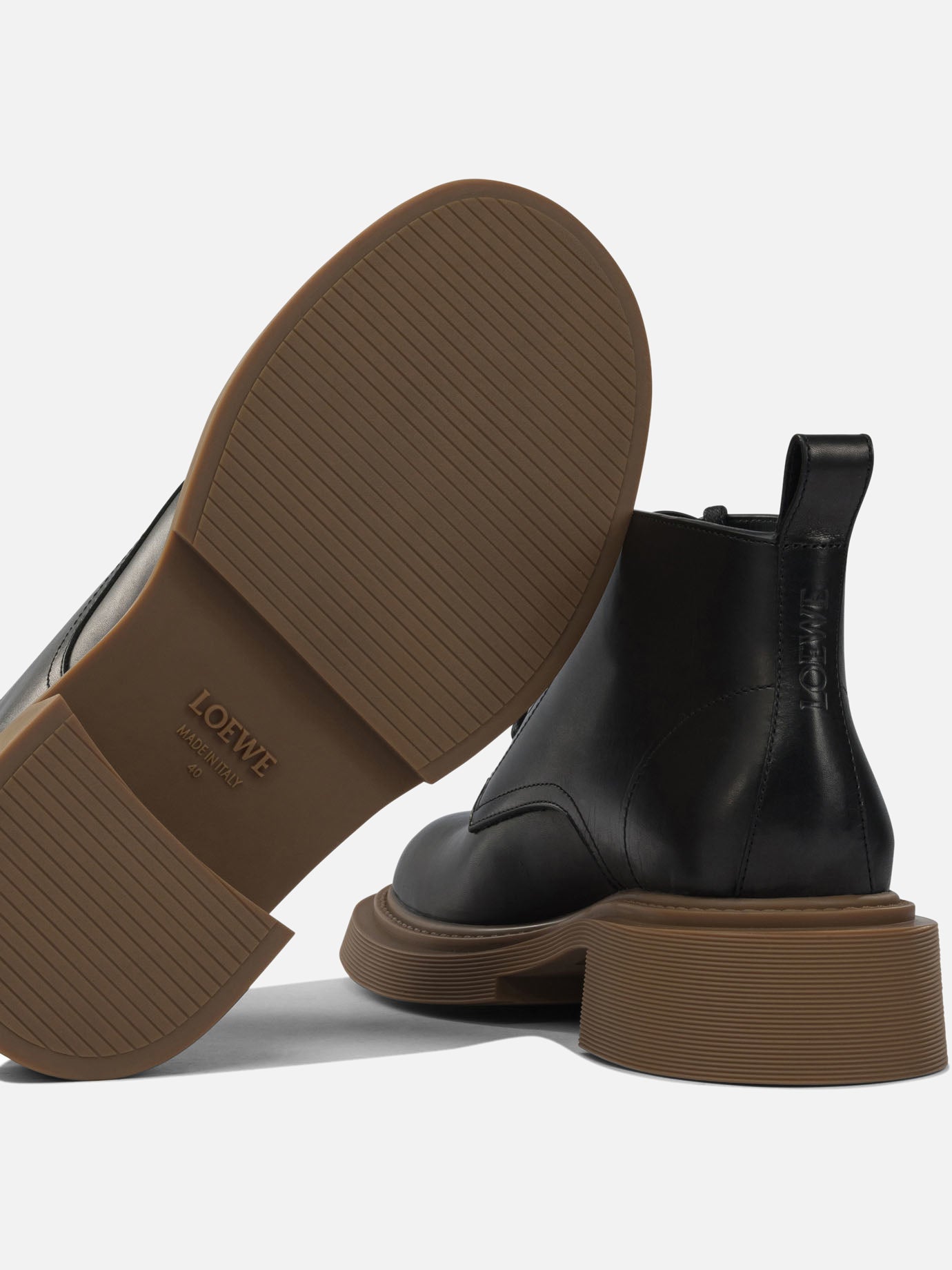 Stivaletti stringati 100% calf leather - 100% rubber  Nero - Loewe Uomo | PDP | VIETTI Online Store | thumbnail_5