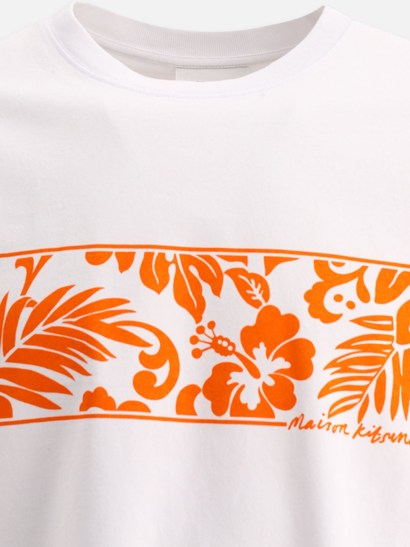 T-shirt girocollo Floral  Bianco - Maison Kitsuné Uomo | PDP | VIETTI Online Store | Zoom-Modal_3
