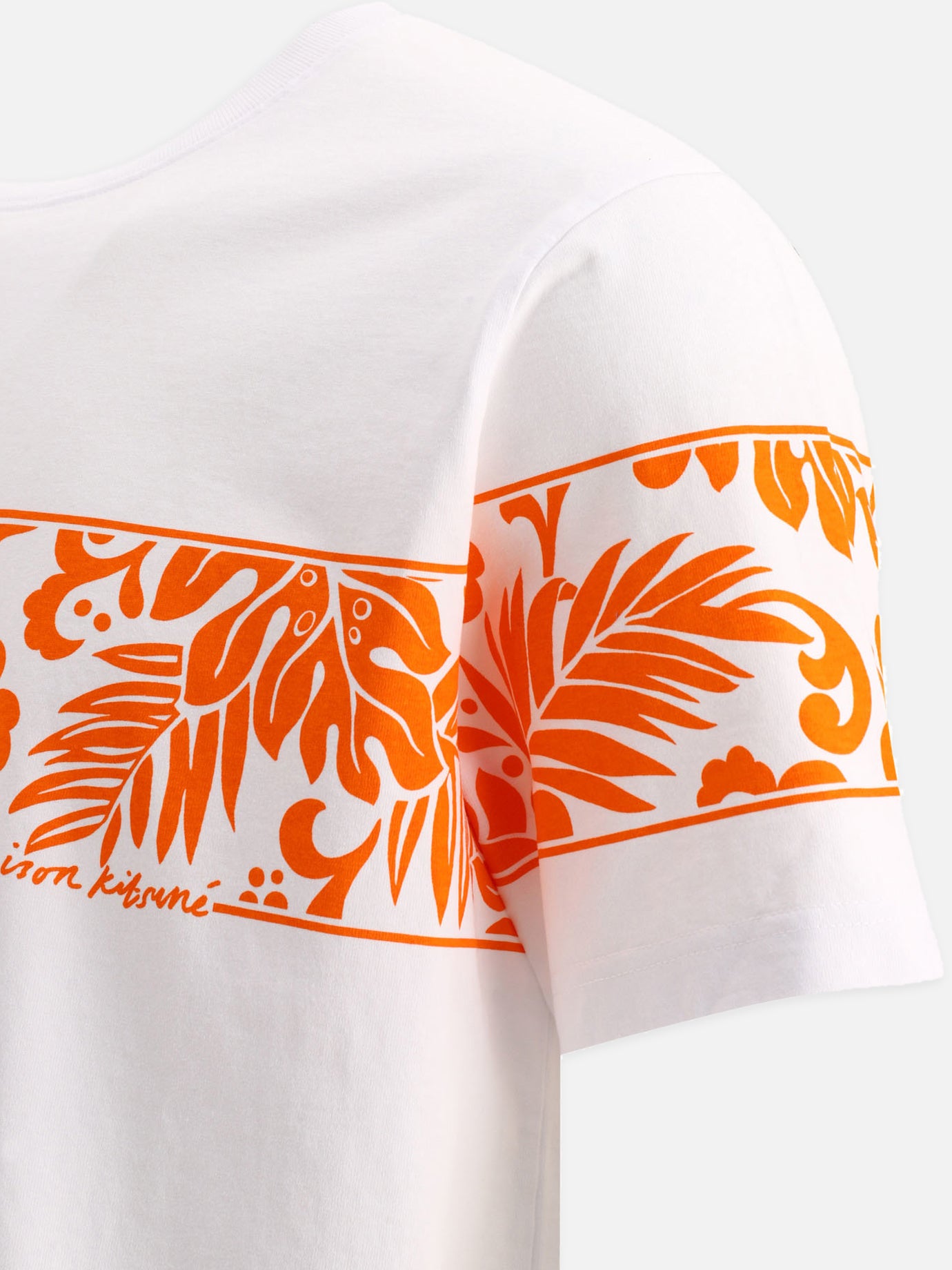 T-shirt girocollo Floral  Bianco - Maison Kitsuné Uomo | PDP | VIETTI Online Store | Zoom-Modal_4
