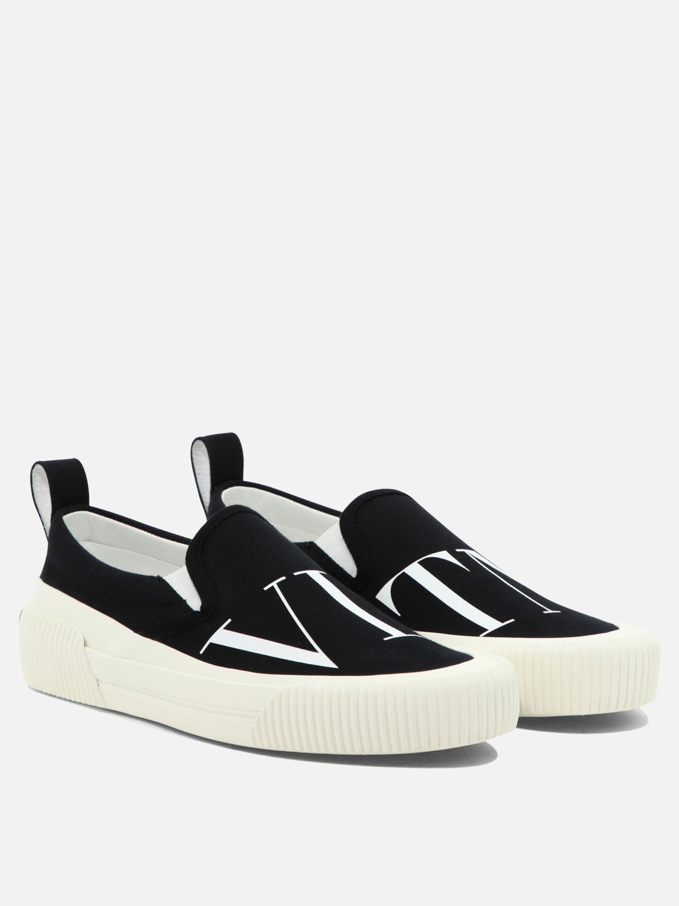 Sneaker basse 100% cotone - 100% gomma  Nero - Valentino Garavani Uomo | PDP | VIETTI Online Store | thumbnail_2