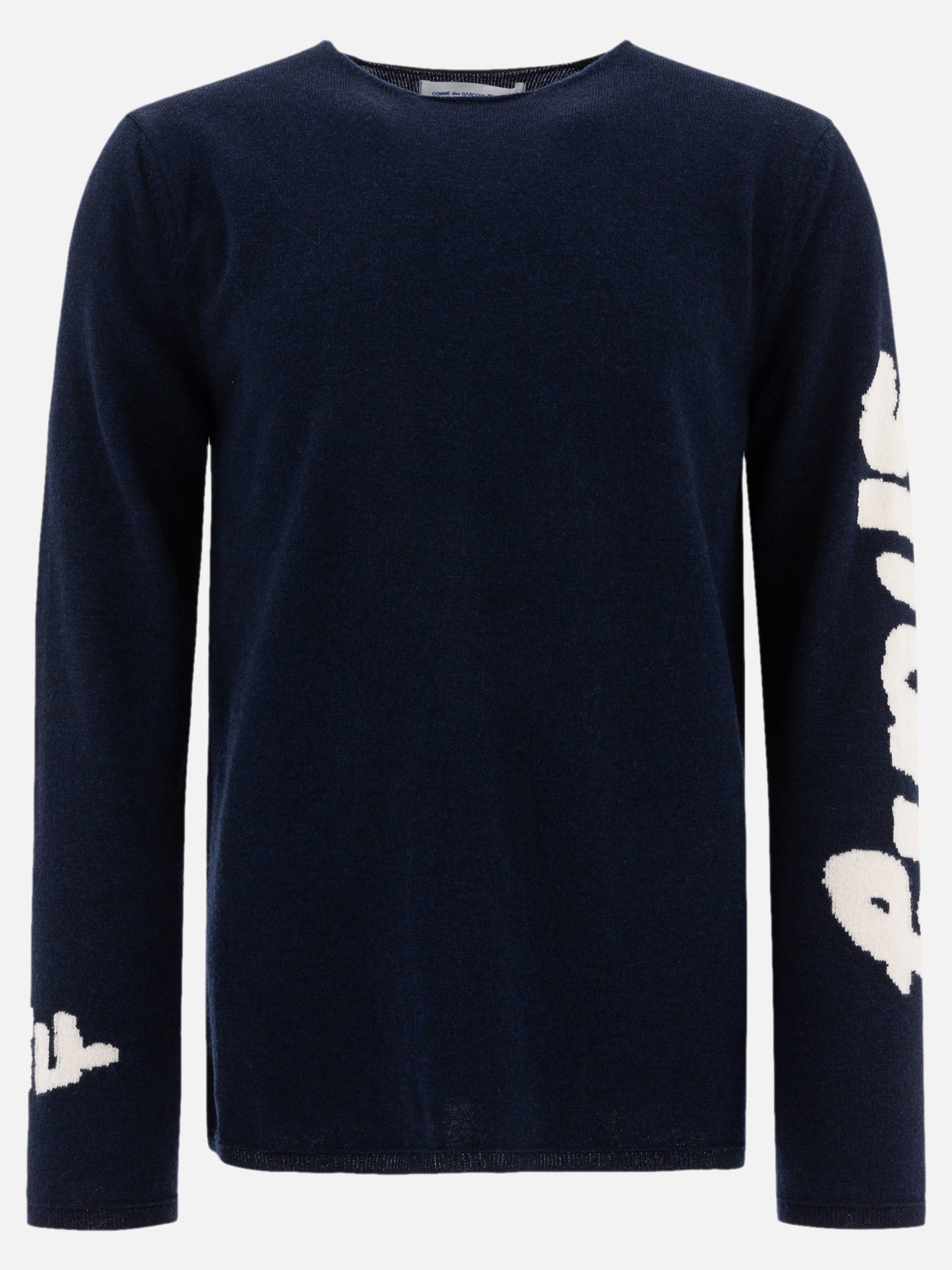 Comme Des Garçons Shirt Jacquard crewneck sweater Blue