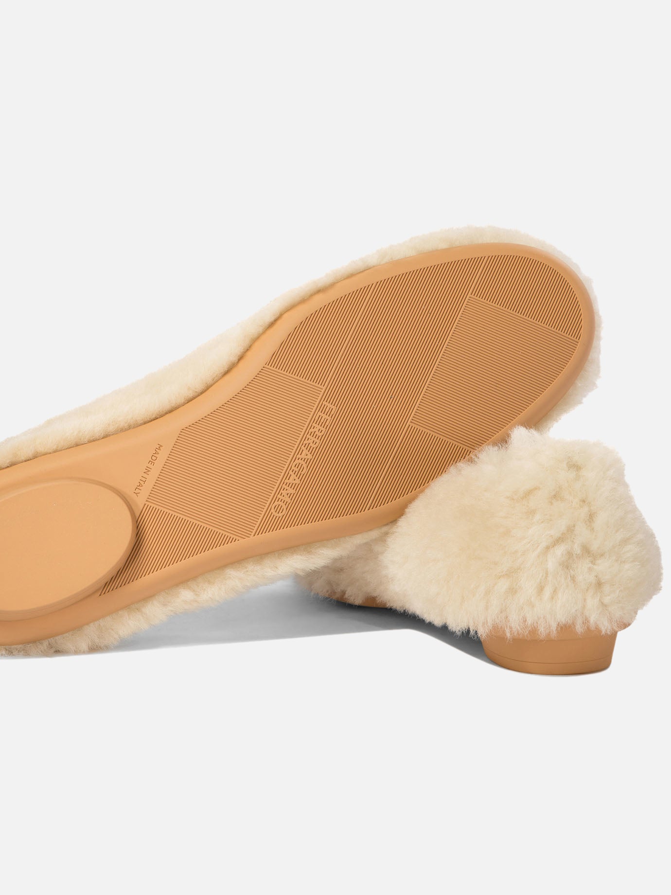 "Noella Fur" shearling ballet flats