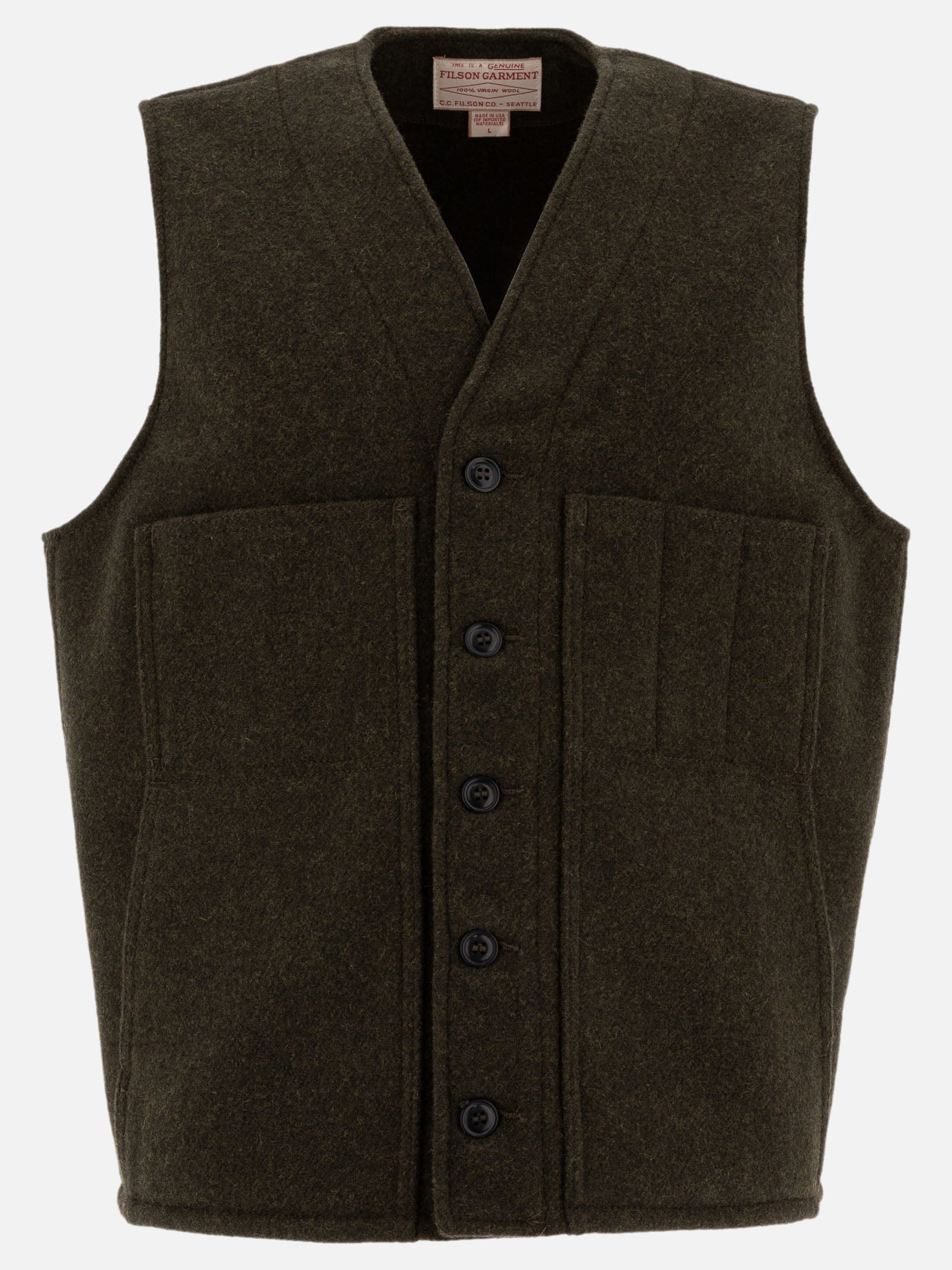 Filson "Mackinaw" wool vest Green