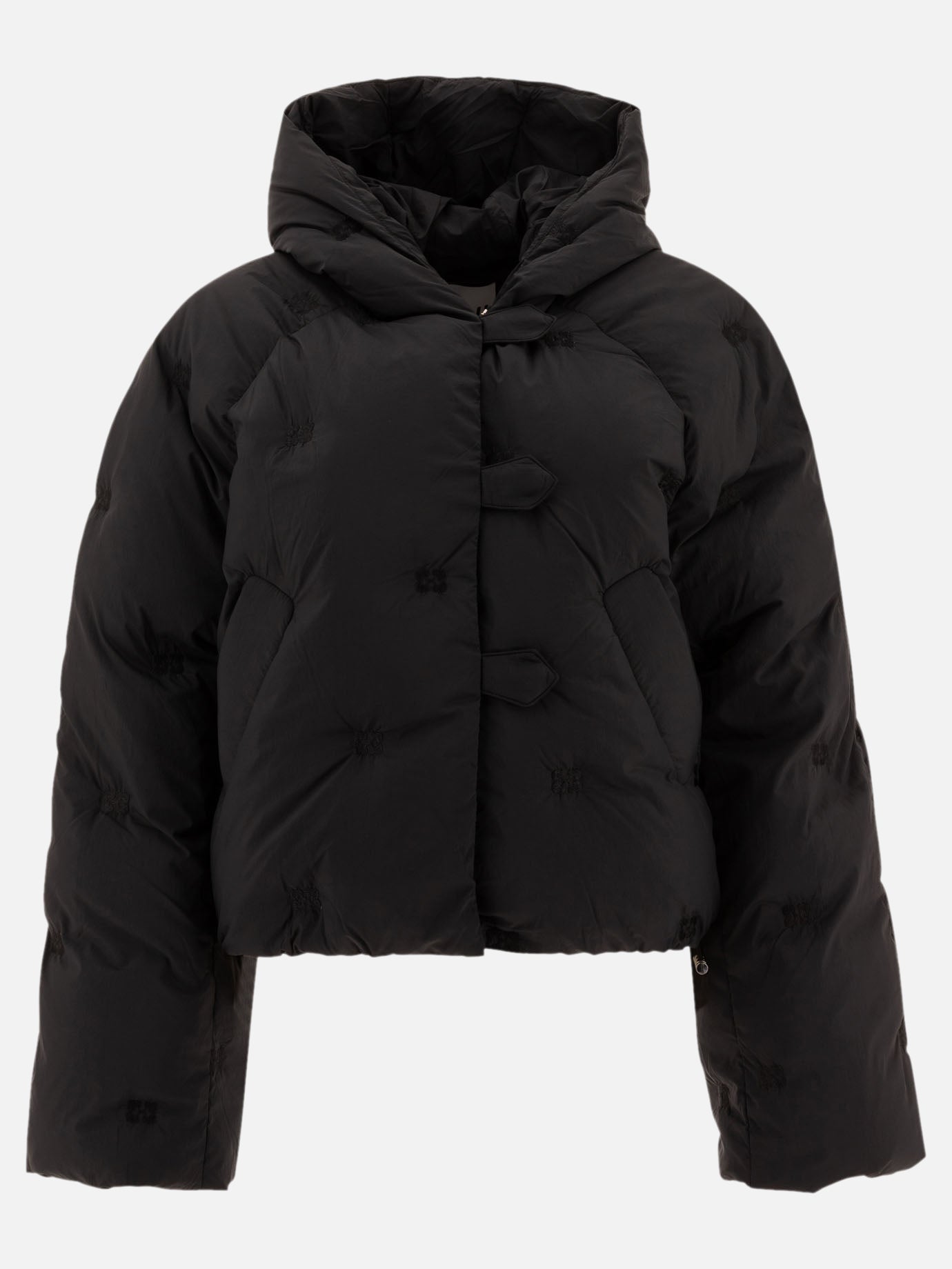 Down jackets Solid colour  Black - Ganni Women | PDP | VIETTI Online Store | Zoom-Modal
