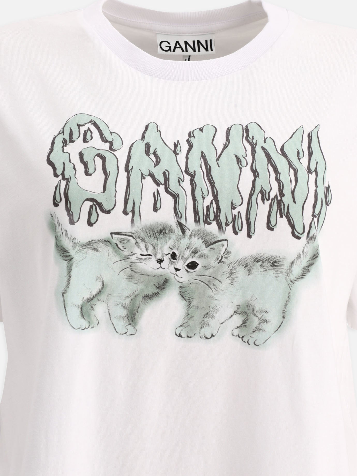 Ganni "Love Cats" t-shirt White