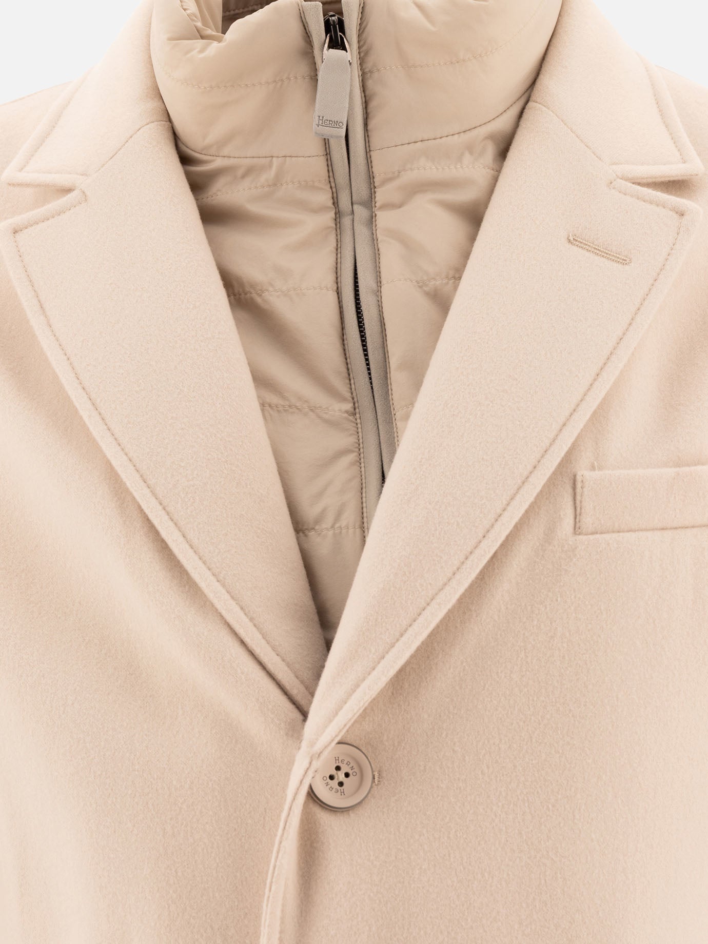 Cappotti lunghi Solid colour  Beige - Herno Uomo | PDP | VIETTI Online Store | thumbnail_3