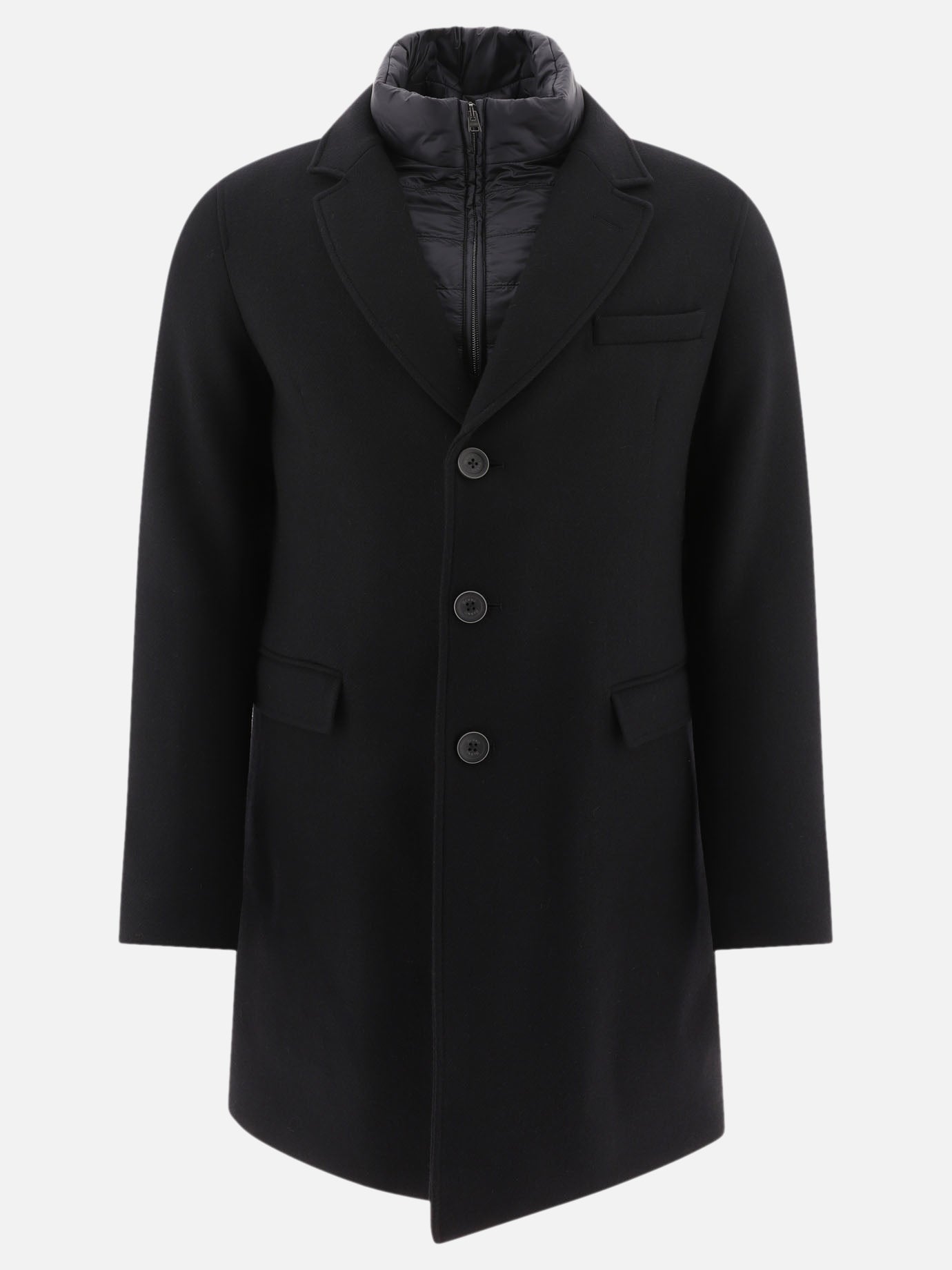 Cappotti lunghi Solid colour  Nero - Herno Uomo | PDP | VIETTI Online Store | Zoom-Modal

