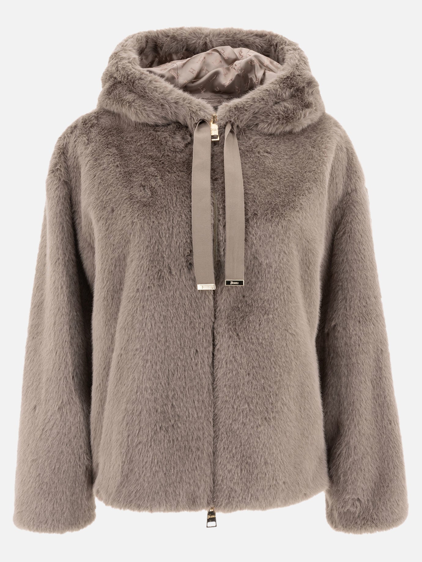 Herno "Faux Mink Fur" short coat Grey