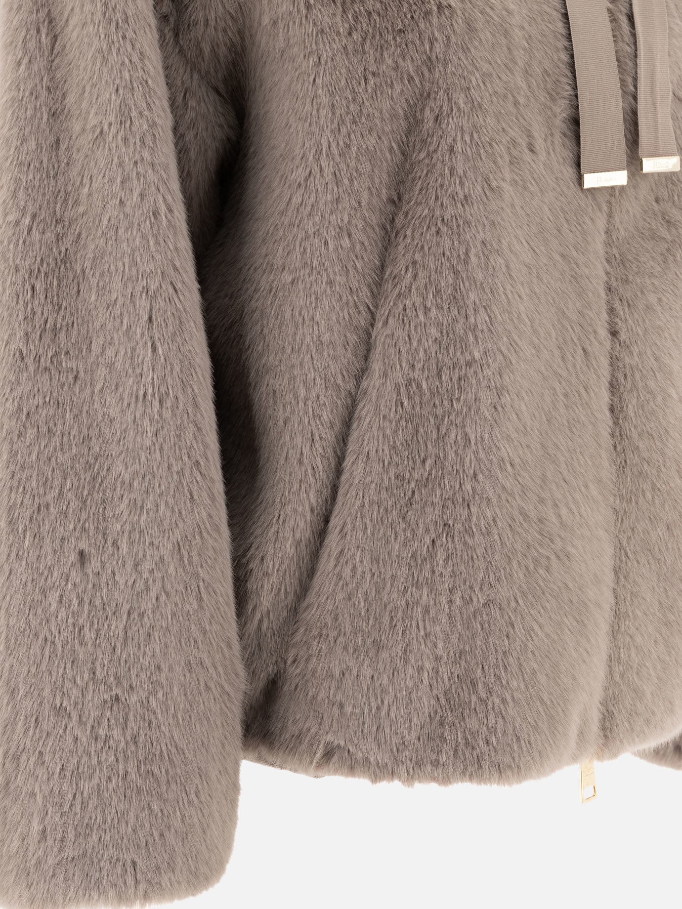 Herno "Faux Mink Fur" short coat Grey