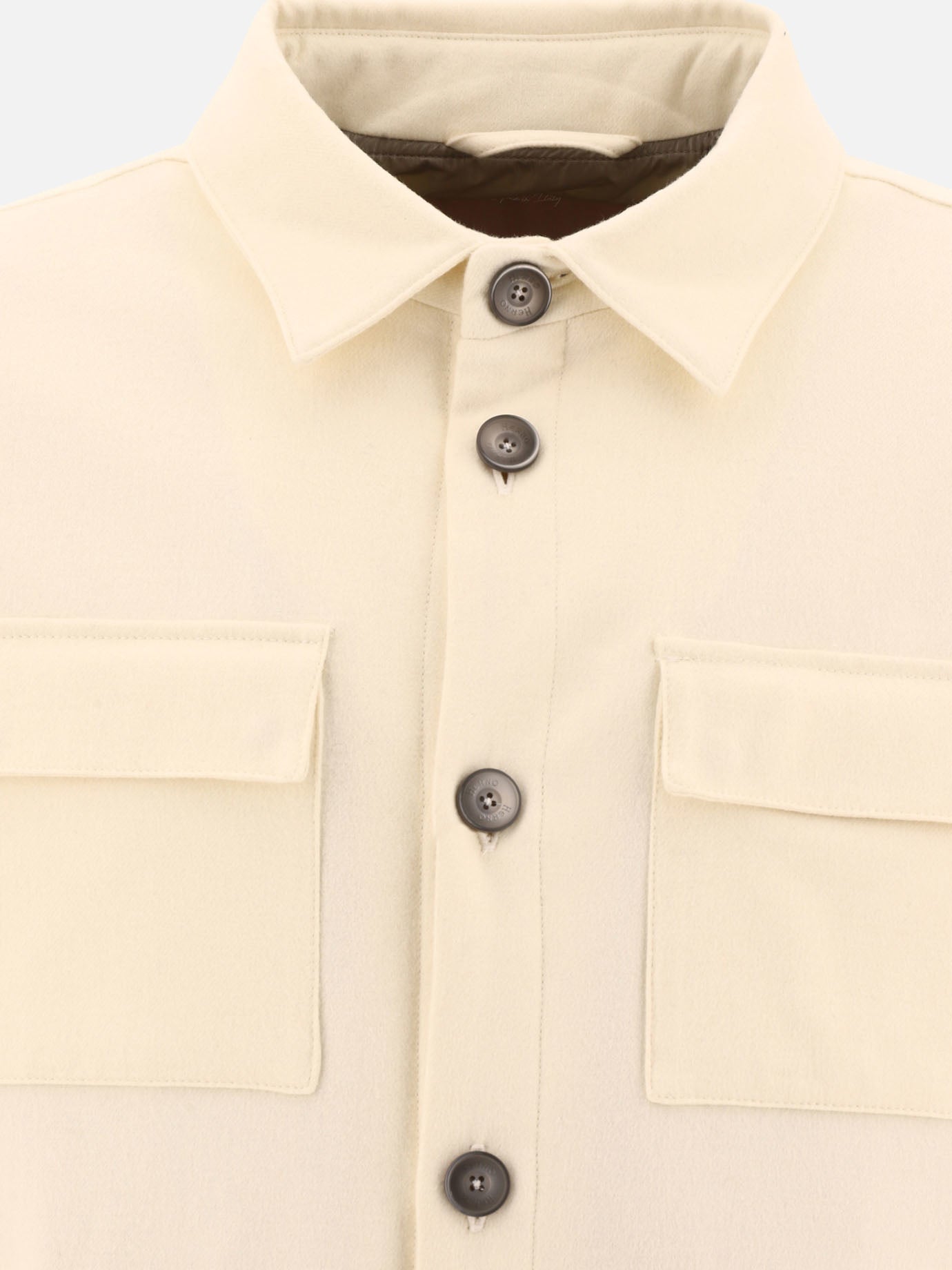 Herno "Resort" overshirt in cashmere and silk White