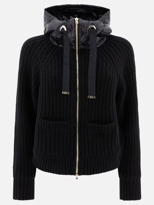 Herno Down jacket with wool inserts Black