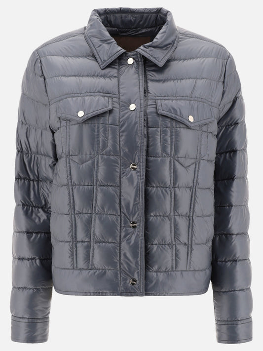 Down jackets Solid colour  Blue - Herno Women | PLP | VIETTI Online Store 
