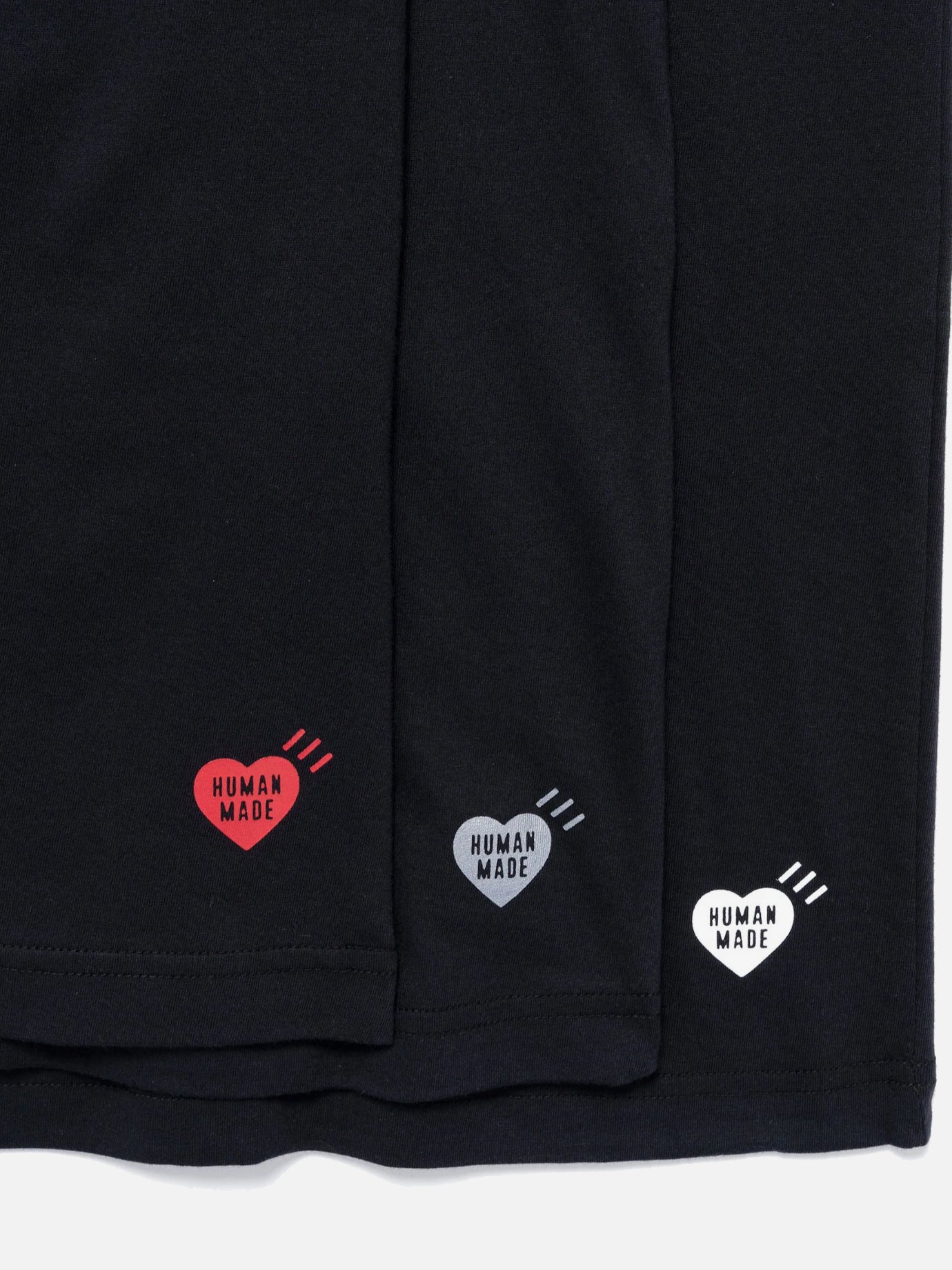 Human Made "Heart" 3-pack t-shirt set Black