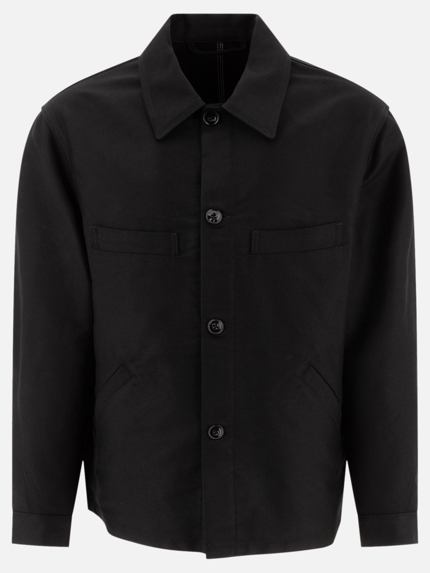 Giacche overshirt Solid colour  Nero - Lemaire Uomo | PDP | VIETTI Online Store | thumbnail