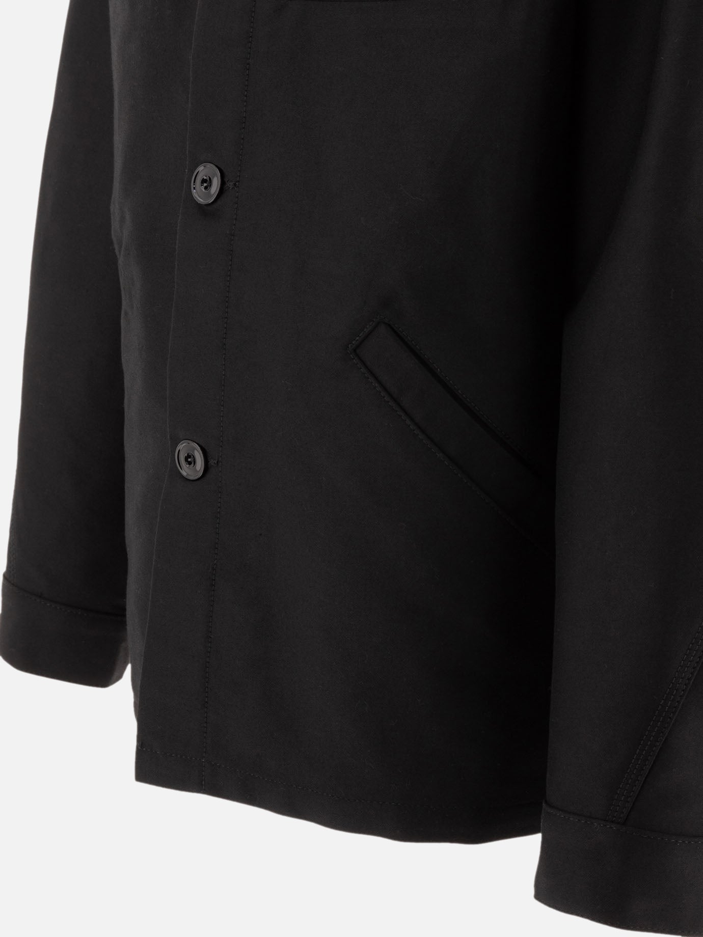 Giacche overshirt Solid colour  Nero - Lemaire Uomo | PDP | VIETTI Online Store | thumbnail_4