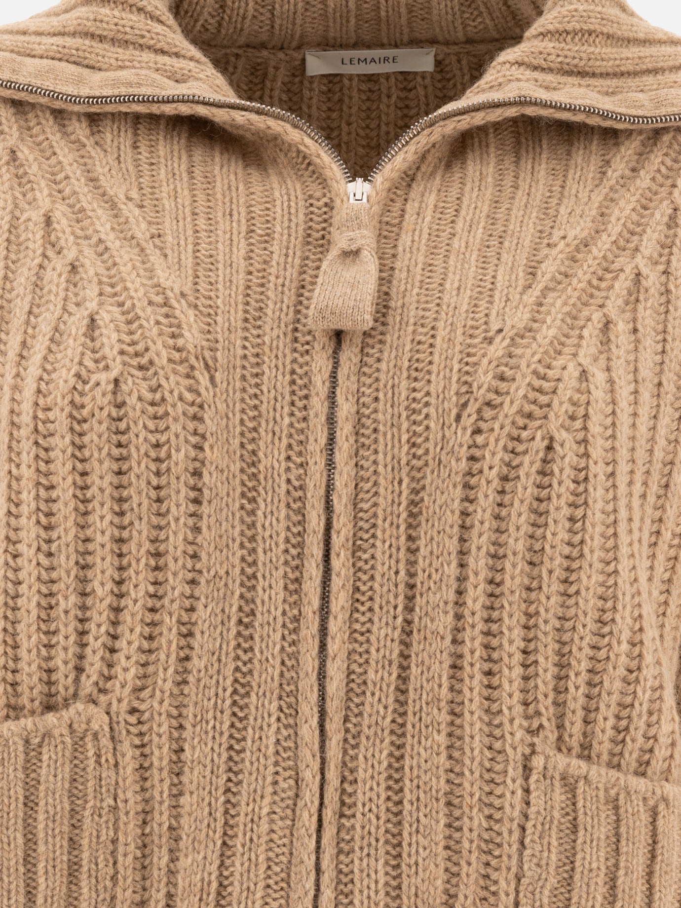 Cardigan with trucker collar