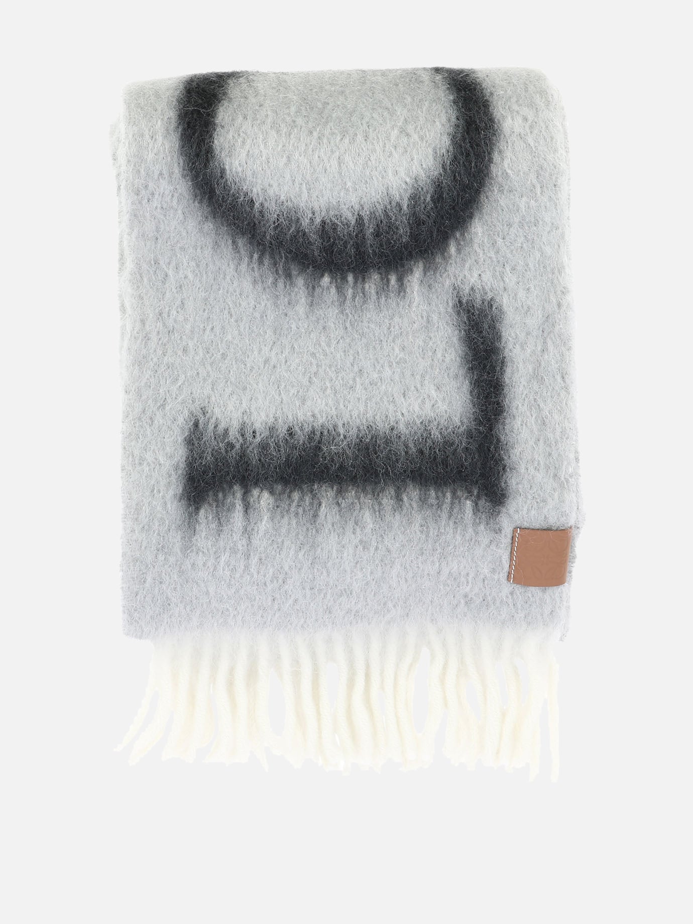 Fringed scarves 49% wool 47% mohair 4% polyamide  Grey - Loewe Men | PDP | VIETTI Online Store | thumbnail