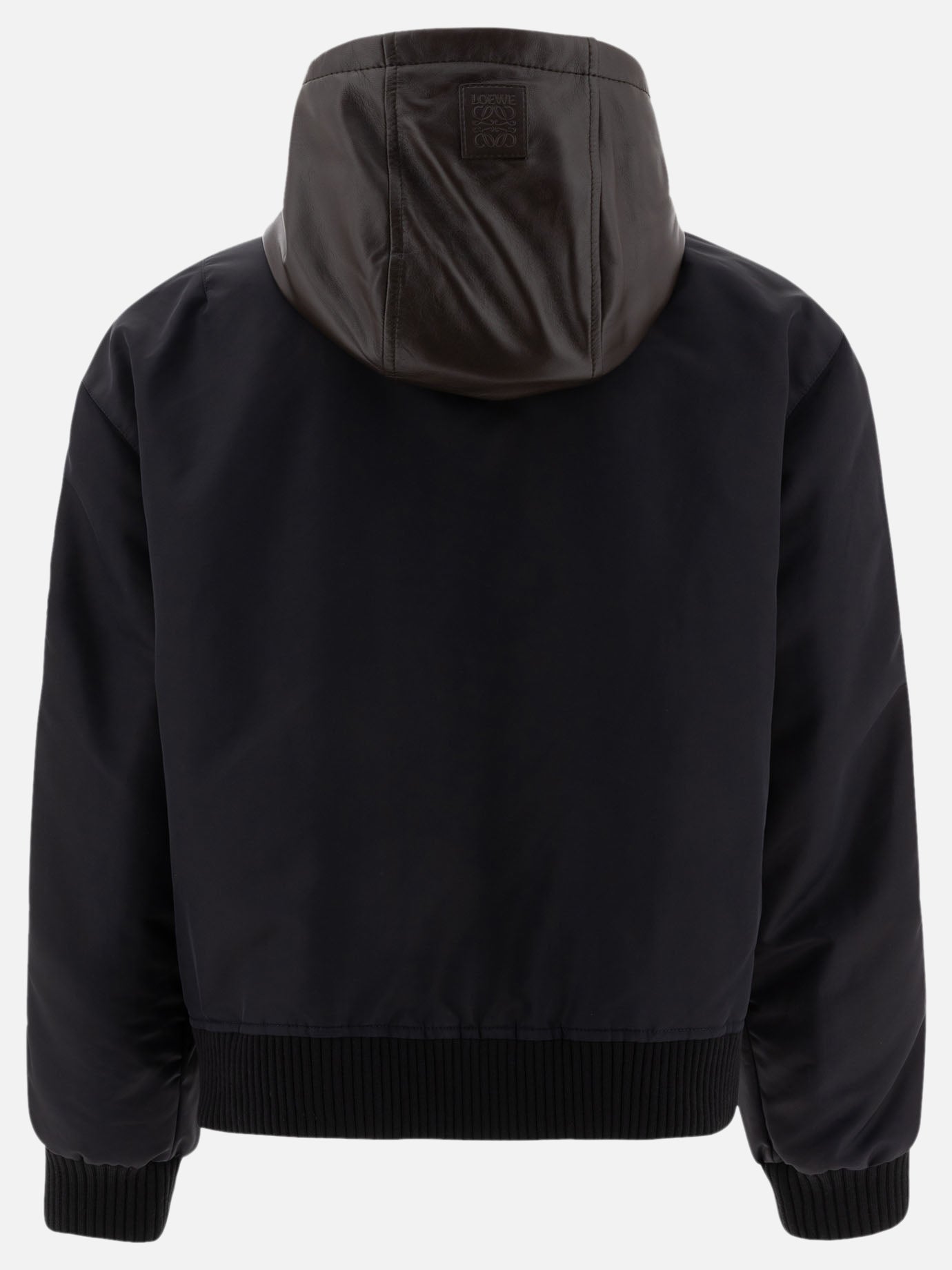 Hooded bomber jacket in nylon