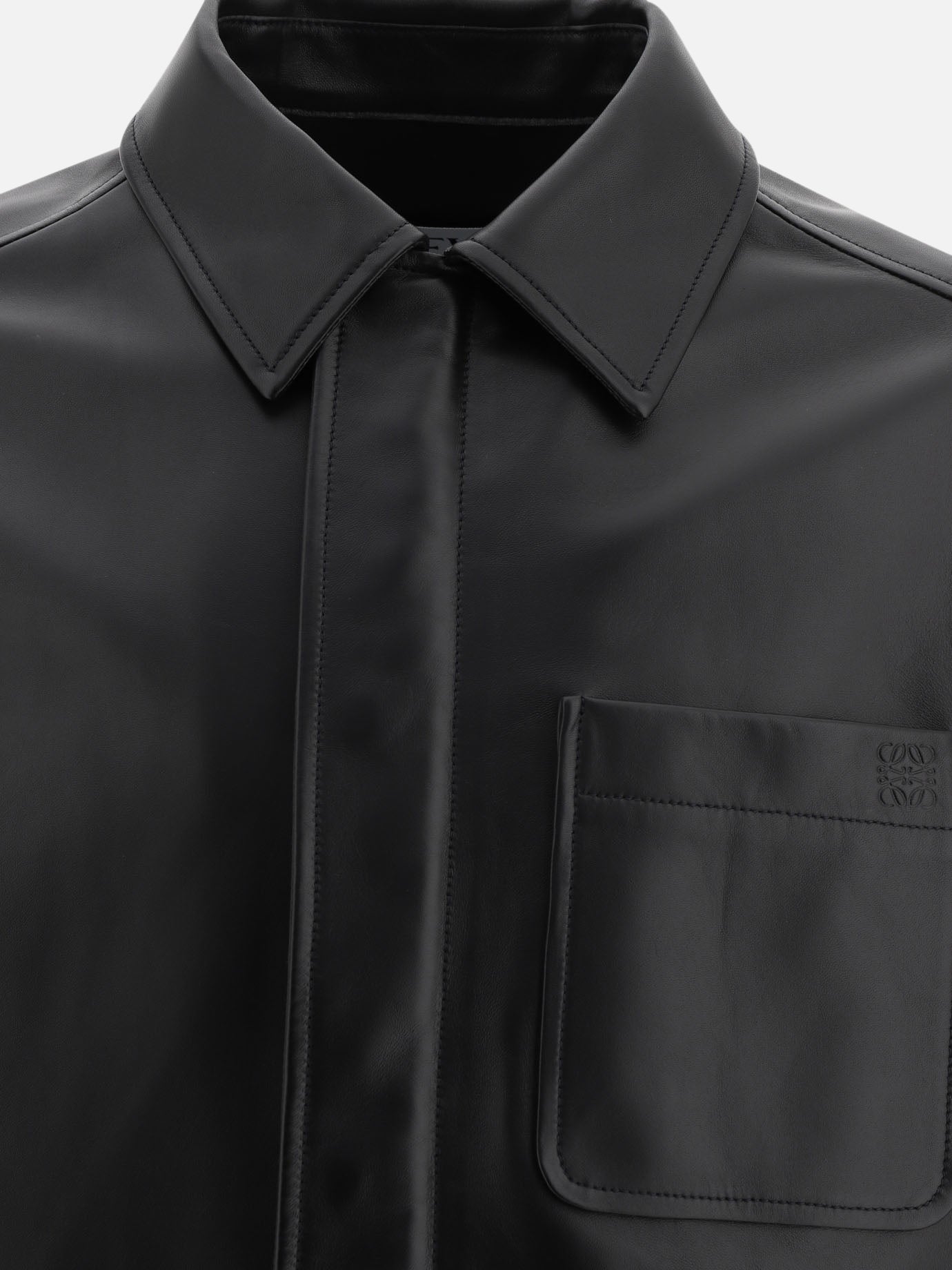 Overshirt in nappa lambskin