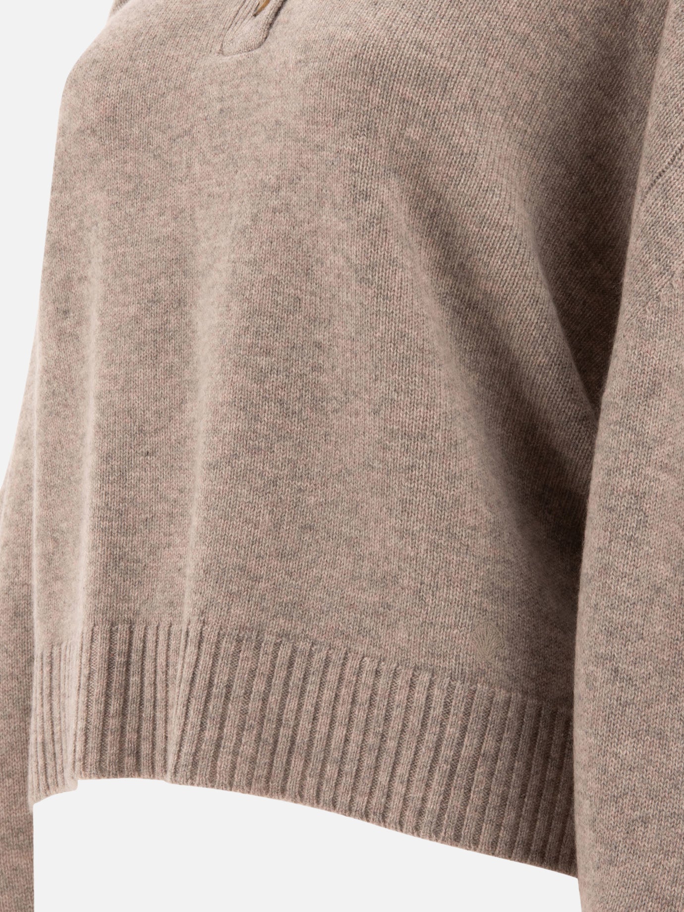 Loulou Studio "Homere" cashmere polo sweater Grey