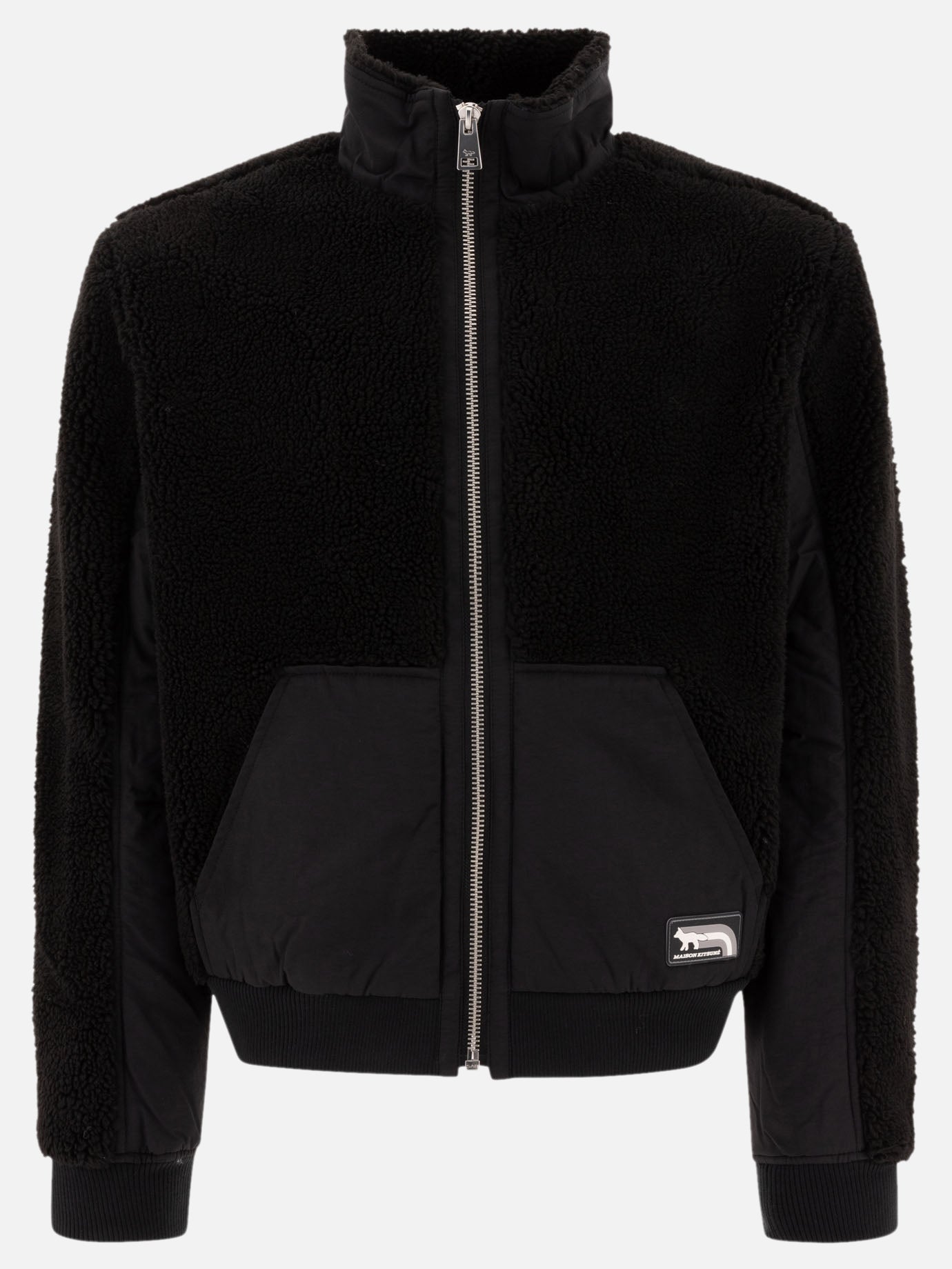 Giacche in pile Solid colour  Nero - Maison Kitsuné Uomo | PDP | VIETTI Online Store | thumbnail