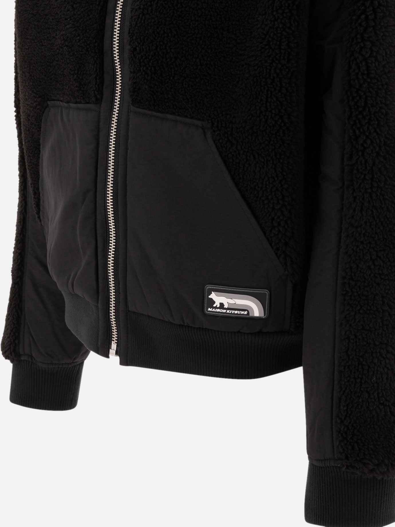 Giacche in pile Solid colour  Nero - Maison Kitsuné Uomo | PDP | VIETTI Online Store | thumbnail_4