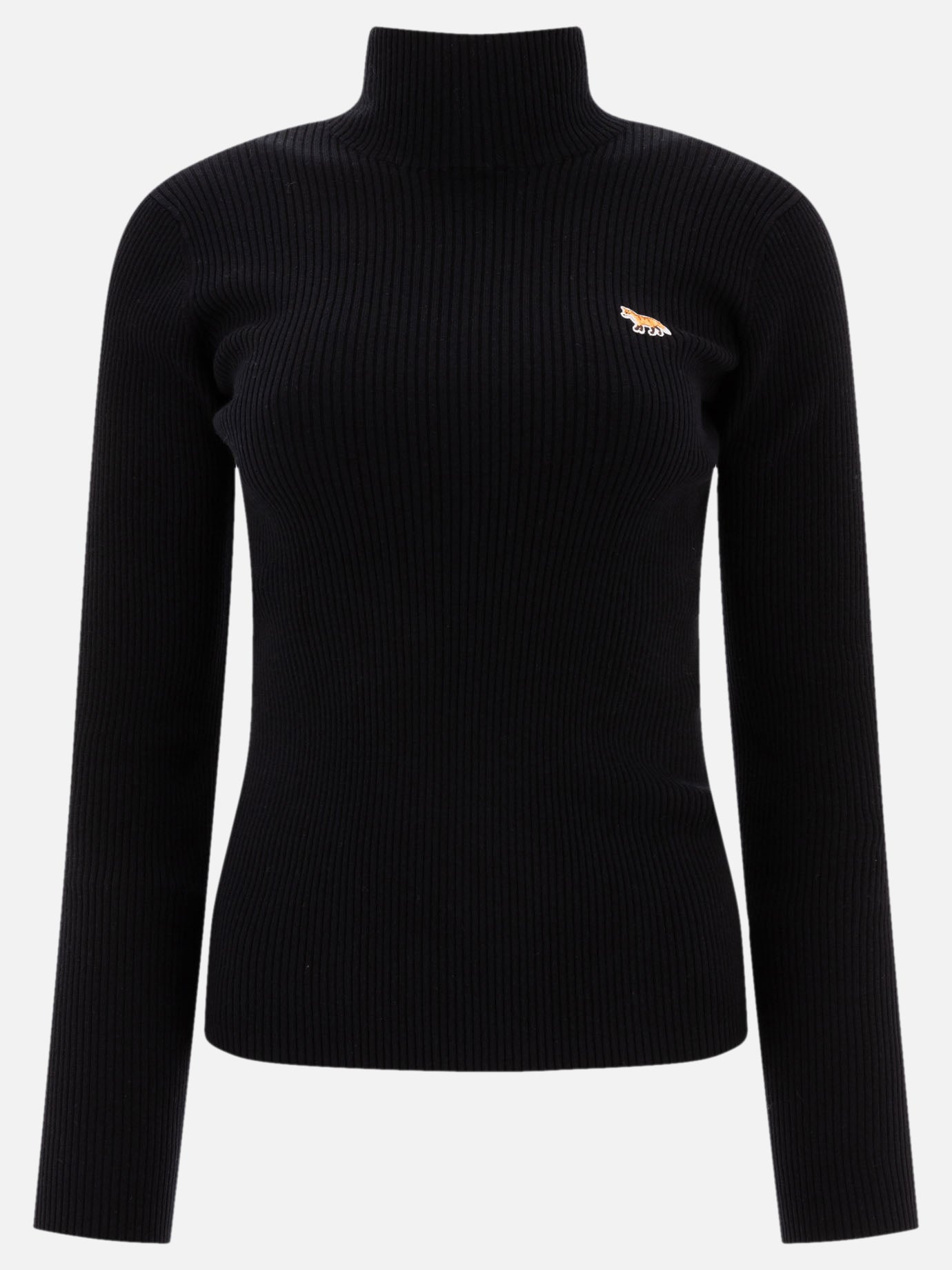 Maison Kitsuné "Baby Fox" turtleneck sweater Black