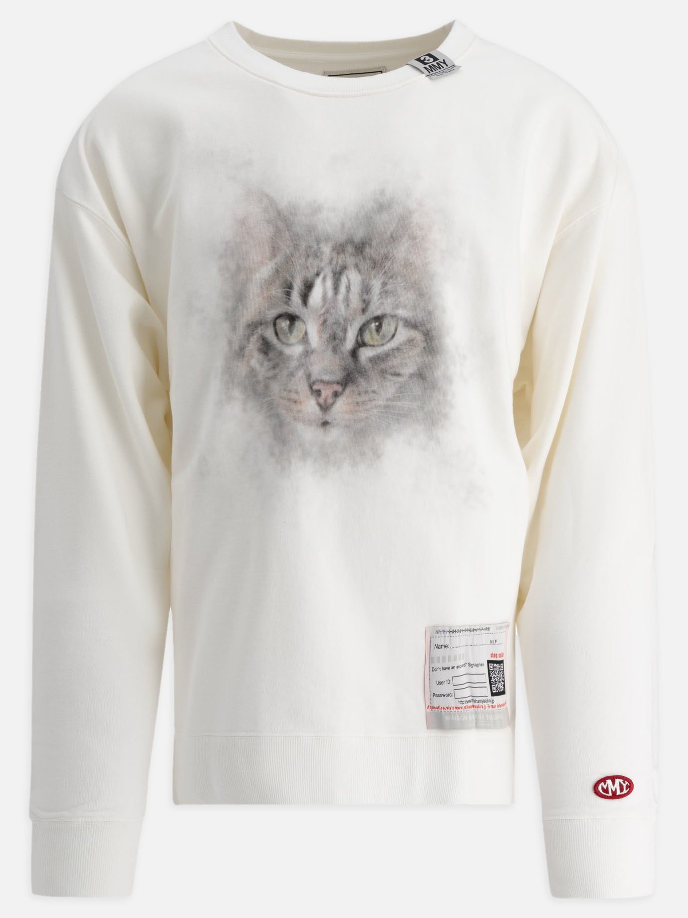 Maison Mihara Yasuhiro Cat printed sweatshirt White