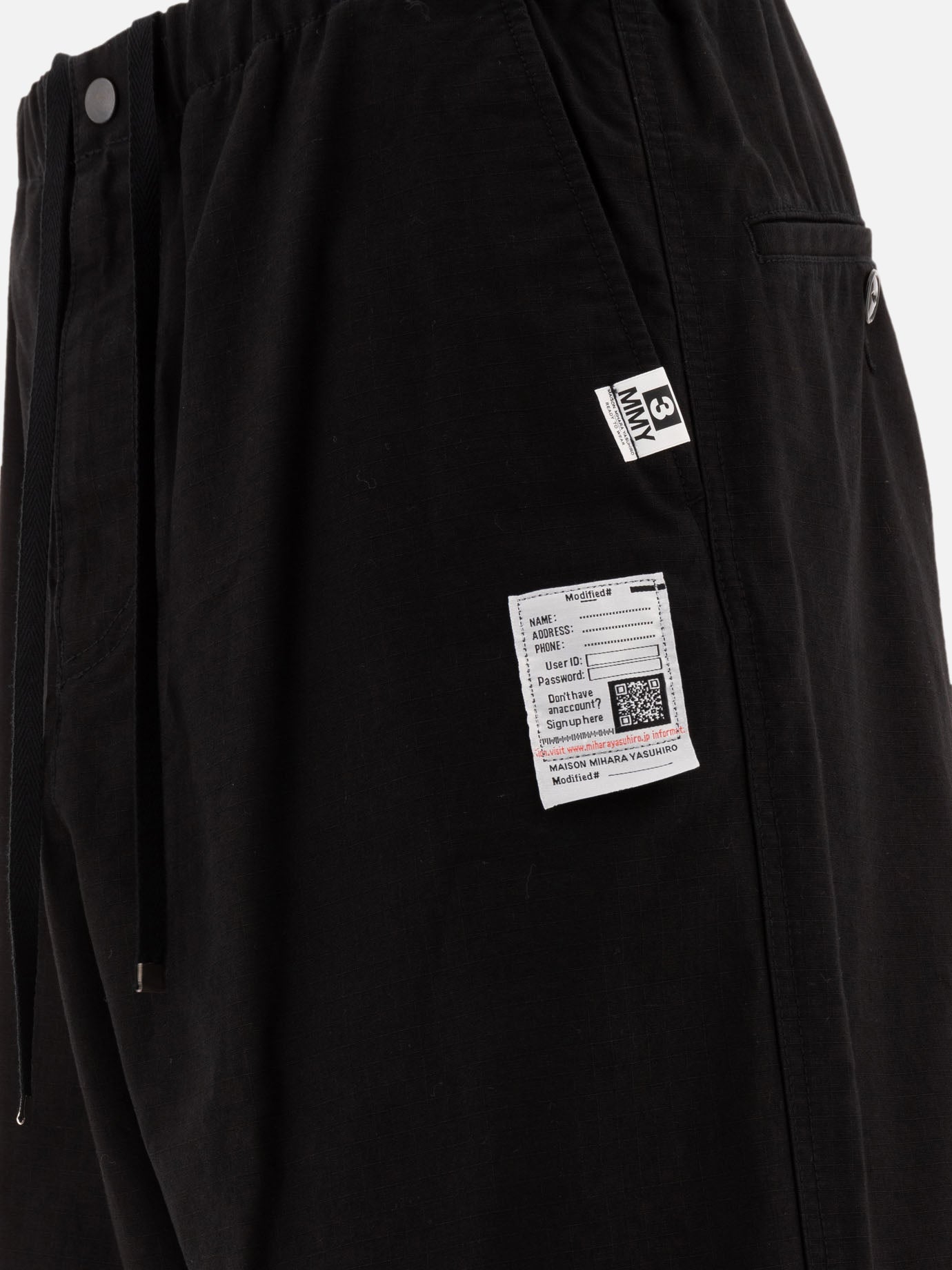 Maison Mihara Yasuhiro "Ripstop Parachute" trousers Black