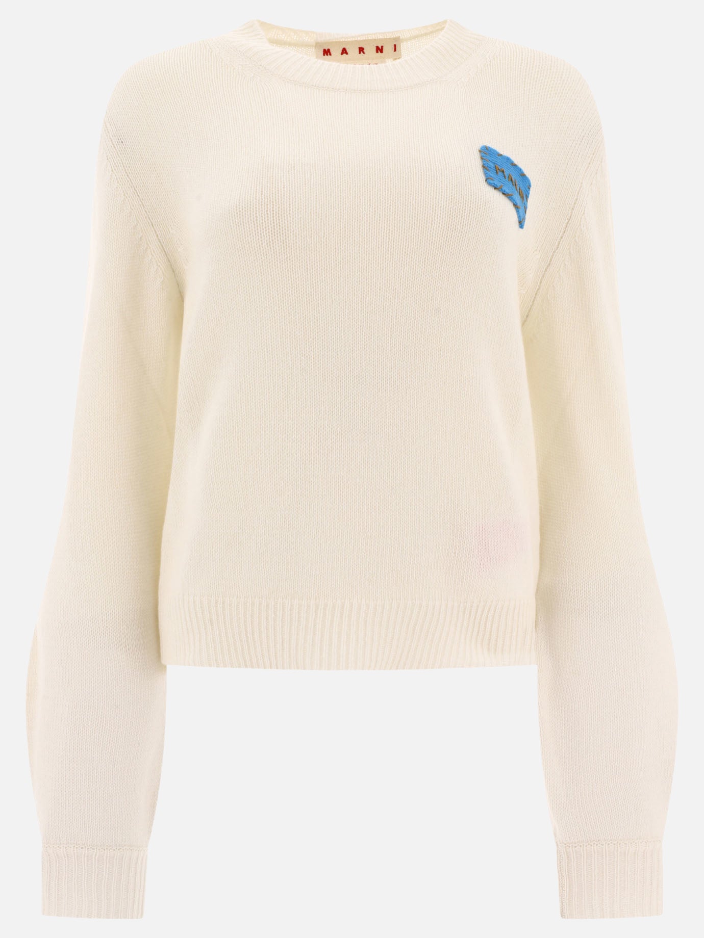 Marni Cashmere sweater with patch White