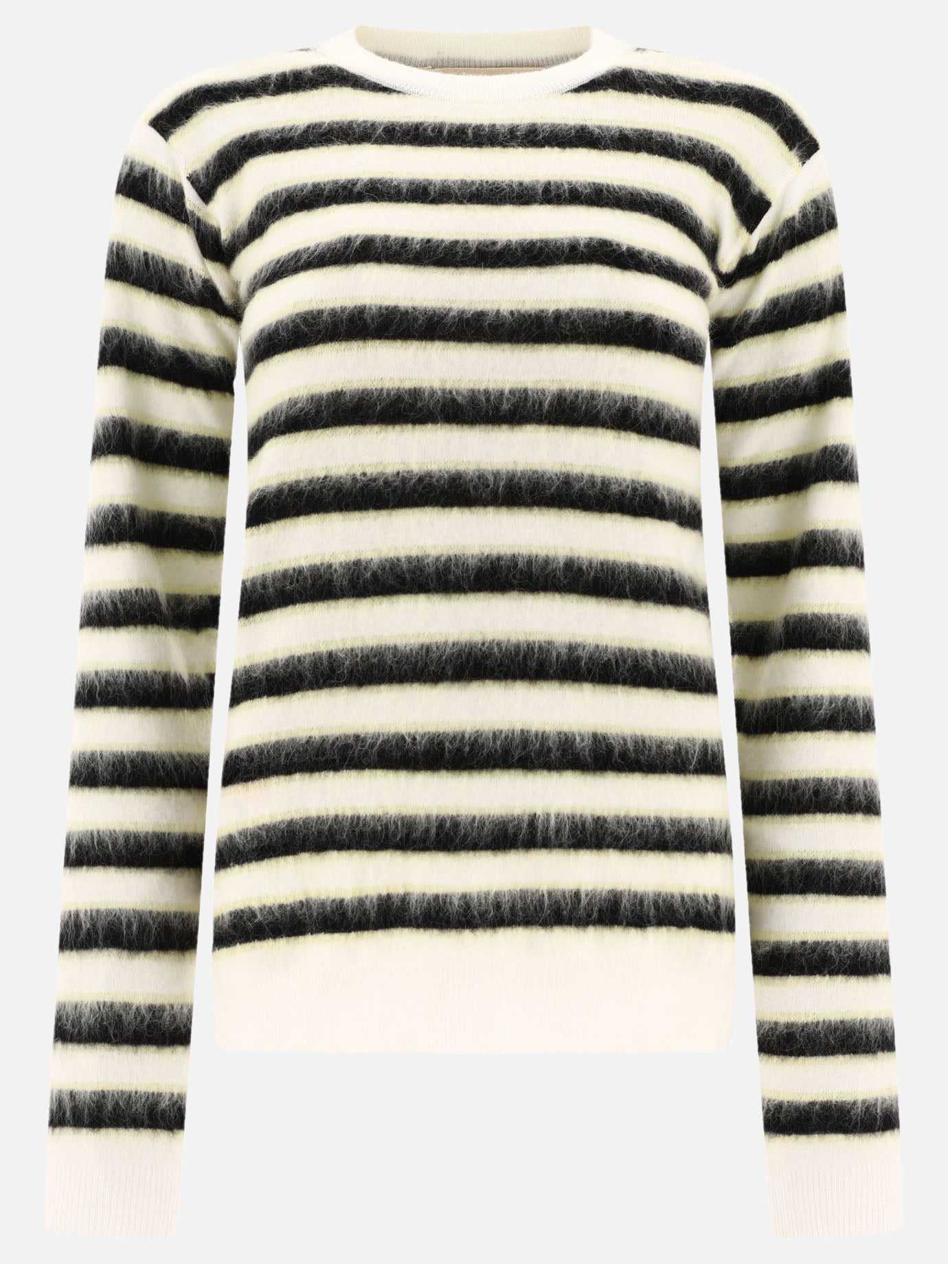 Marni Striped mohair sweater White