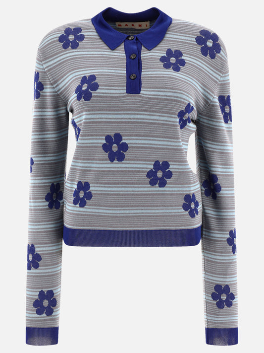 Polo "Striped Flowers"